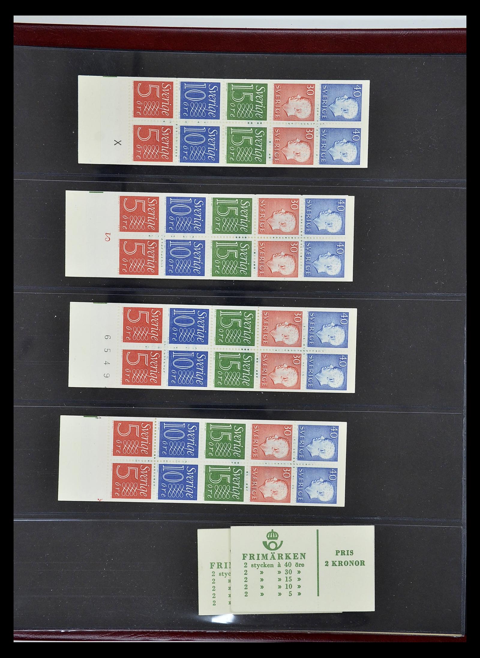 34760 276 - Postzegelverzameling 34760 Zweden postzegelboekjes 1945-1973.