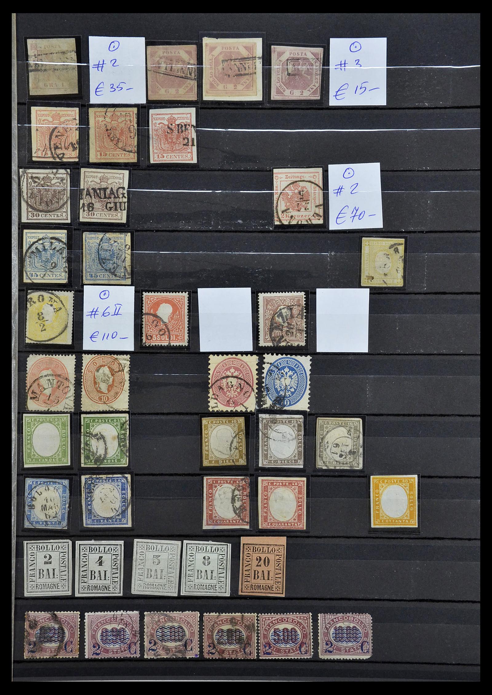 34762 001 - Postzegelverzameling 34762 Italië en gebieden 1850-1955.
