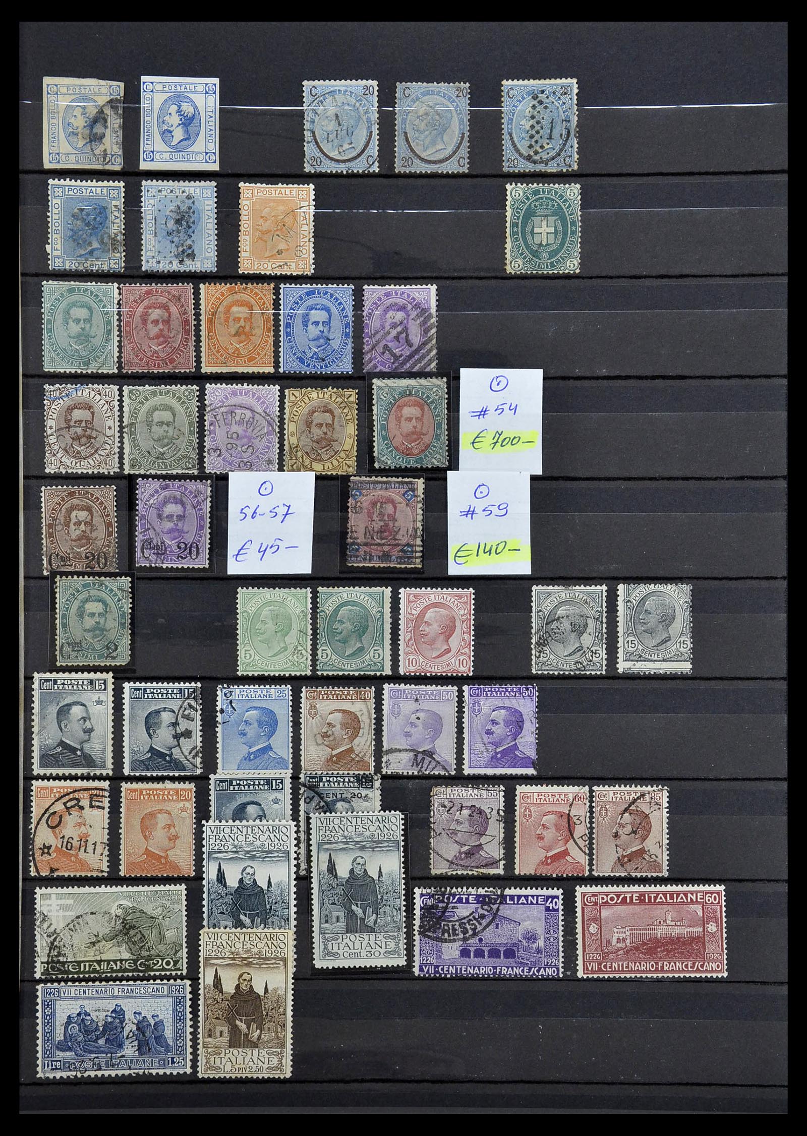 34762 003 - Postzegelverzameling 34762 Italië en gebieden 1850-1955.