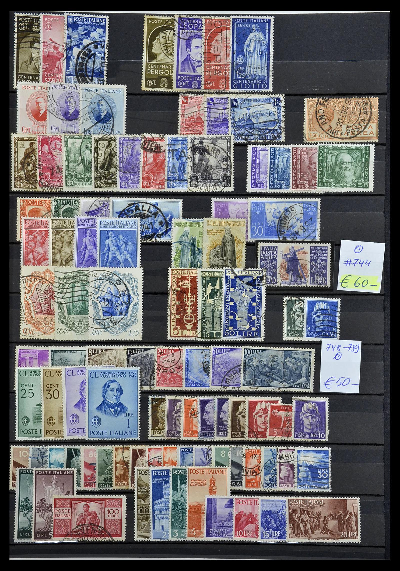 34762 007 - Postzegelverzameling 34762 Italië en gebieden 1850-1955.