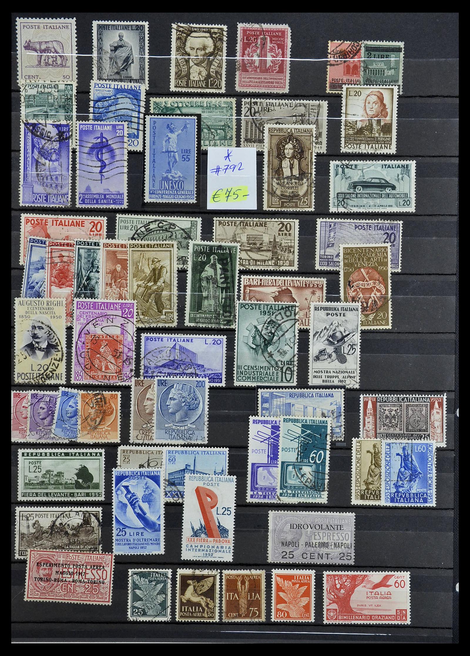 34762 008 - Postzegelverzameling 34762 Italië en gebieden 1850-1955.