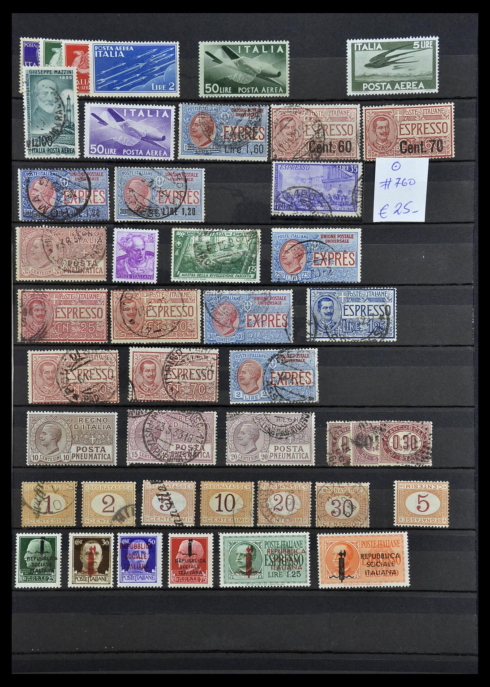 34762 009 - Postzegelverzameling 34762 Italië en gebieden 1850-1955.