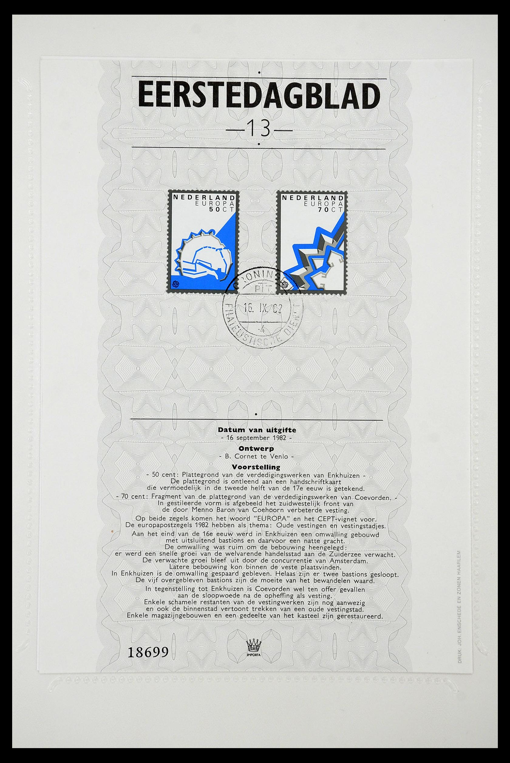 34763 013 - Stamp Collection 34763 Netherlands first day sheets 1981-2009!