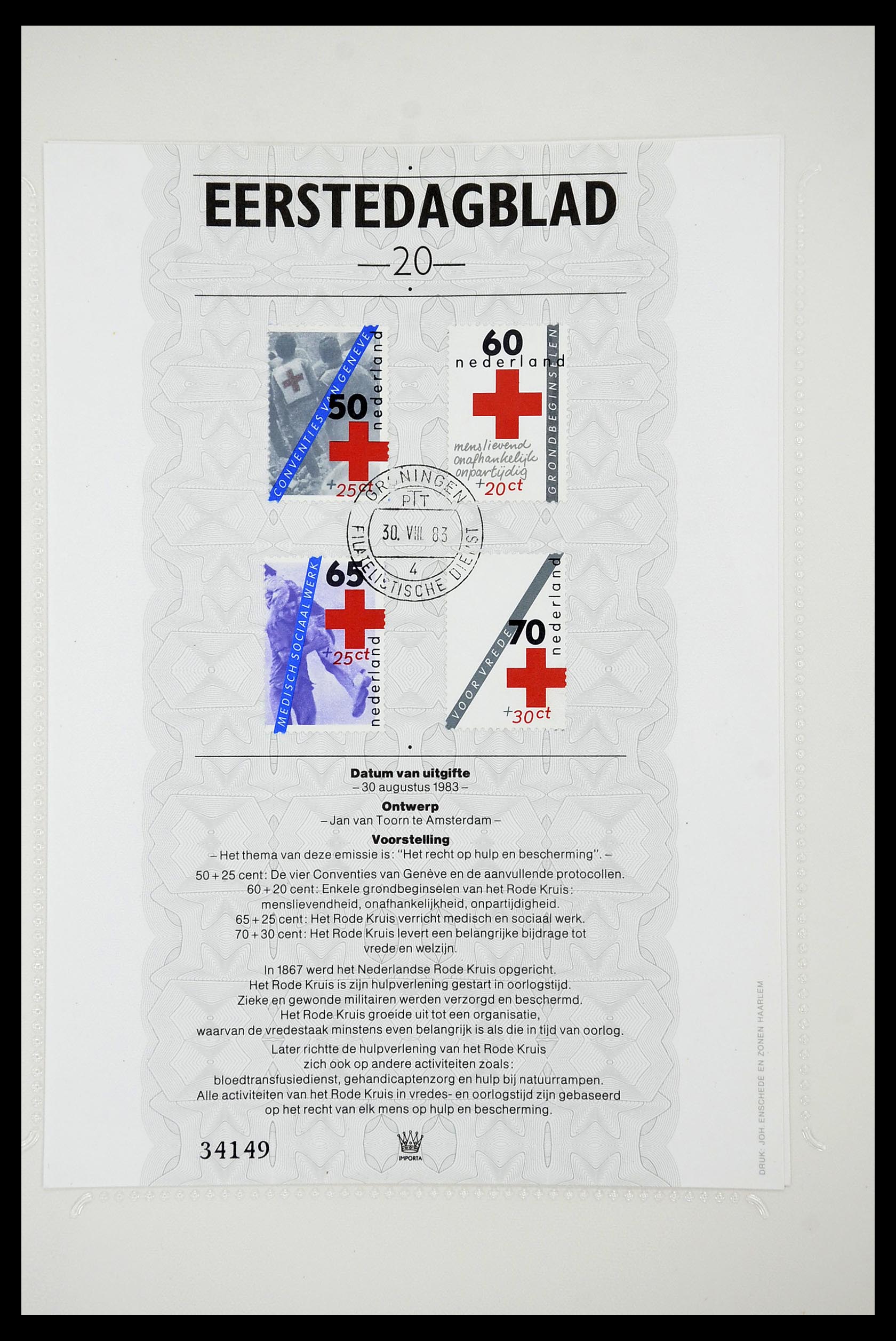 34763 020 - Stamp Collection 34763 Netherlands first day sheets 1981-2009!