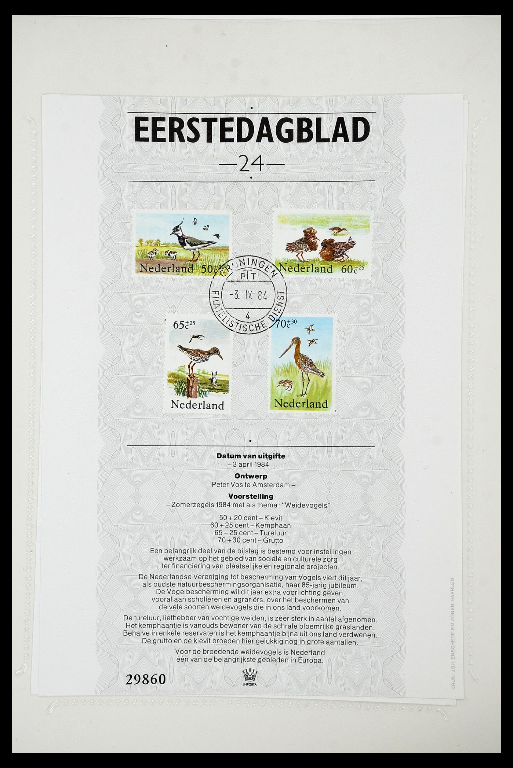 34763 024 - Postzegelverzameling 34763 Nederland eerstedagbladen 1981-2009!