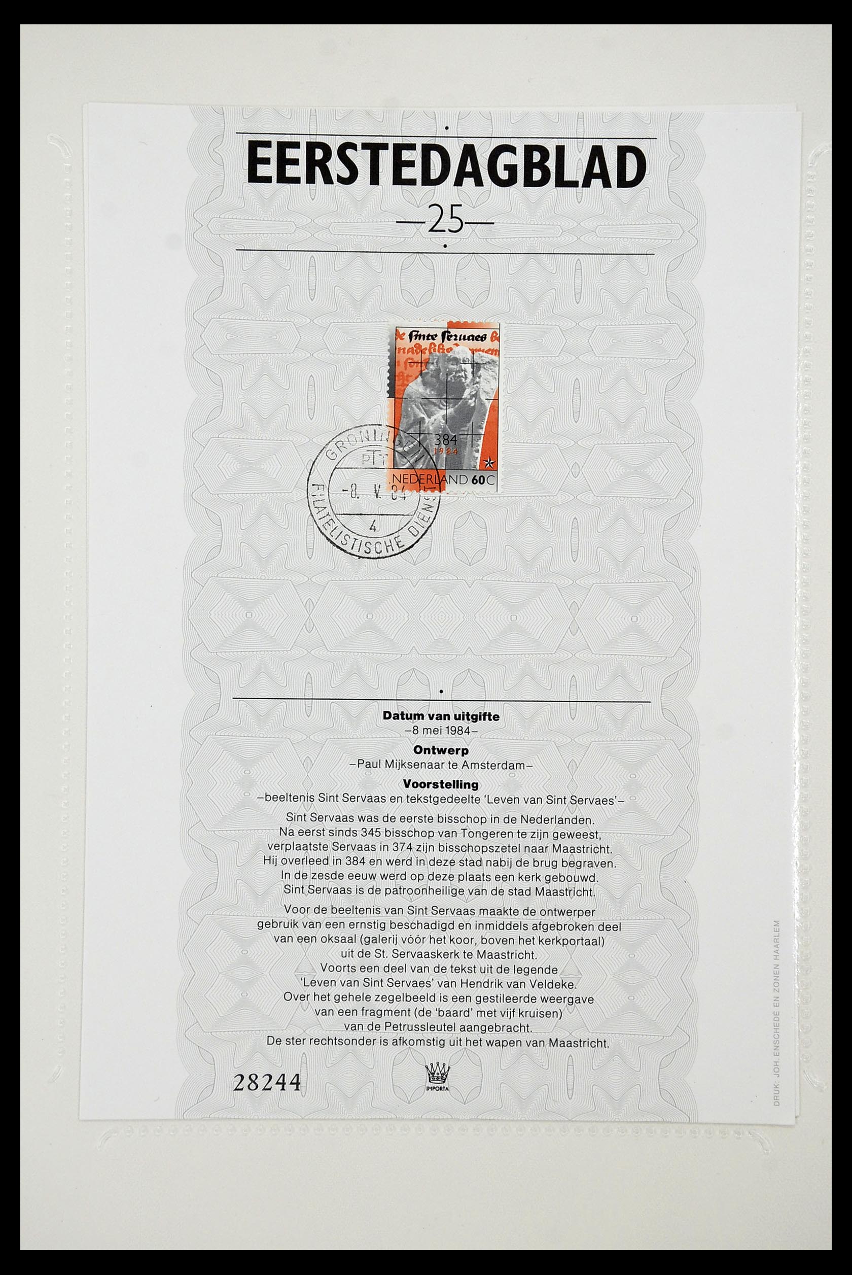 34763 025 - Postzegelverzameling 34763 Nederland eerstedagbladen 1981-2009!