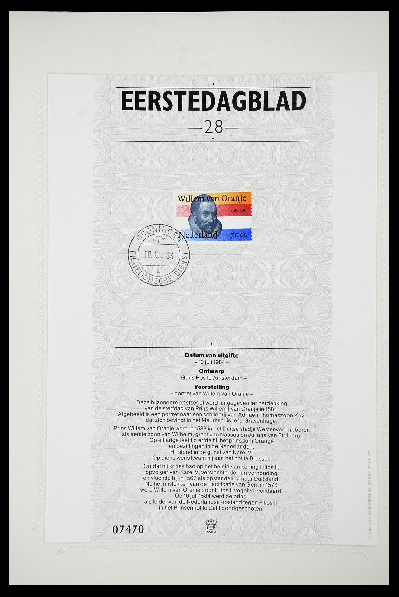 34763 028 - Postzegelverzameling 34763 Nederland eerstedagbladen 1981-2009!