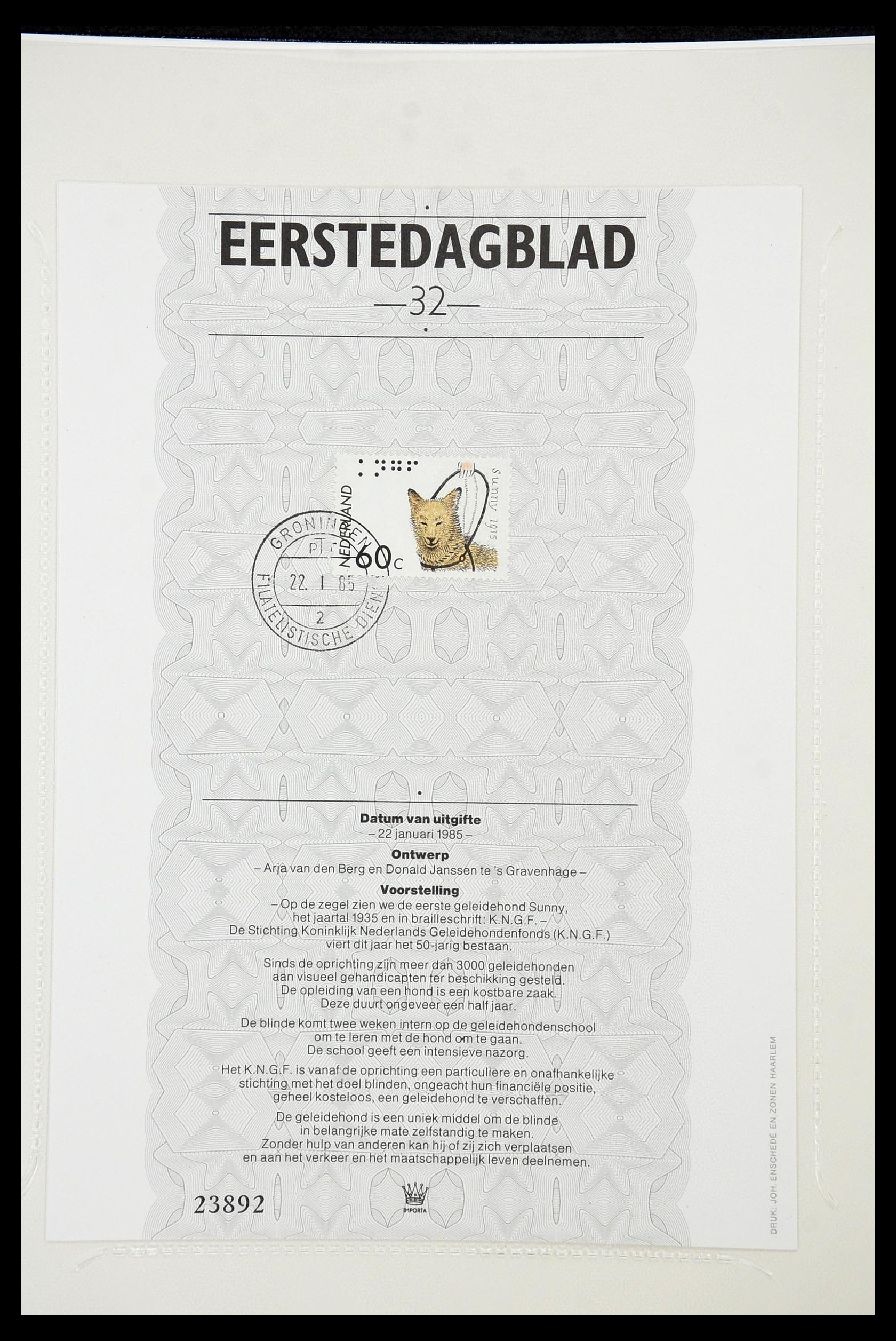 34763 032 - Postzegelverzameling 34763 Nederland eerstedagbladen 1981-2009!