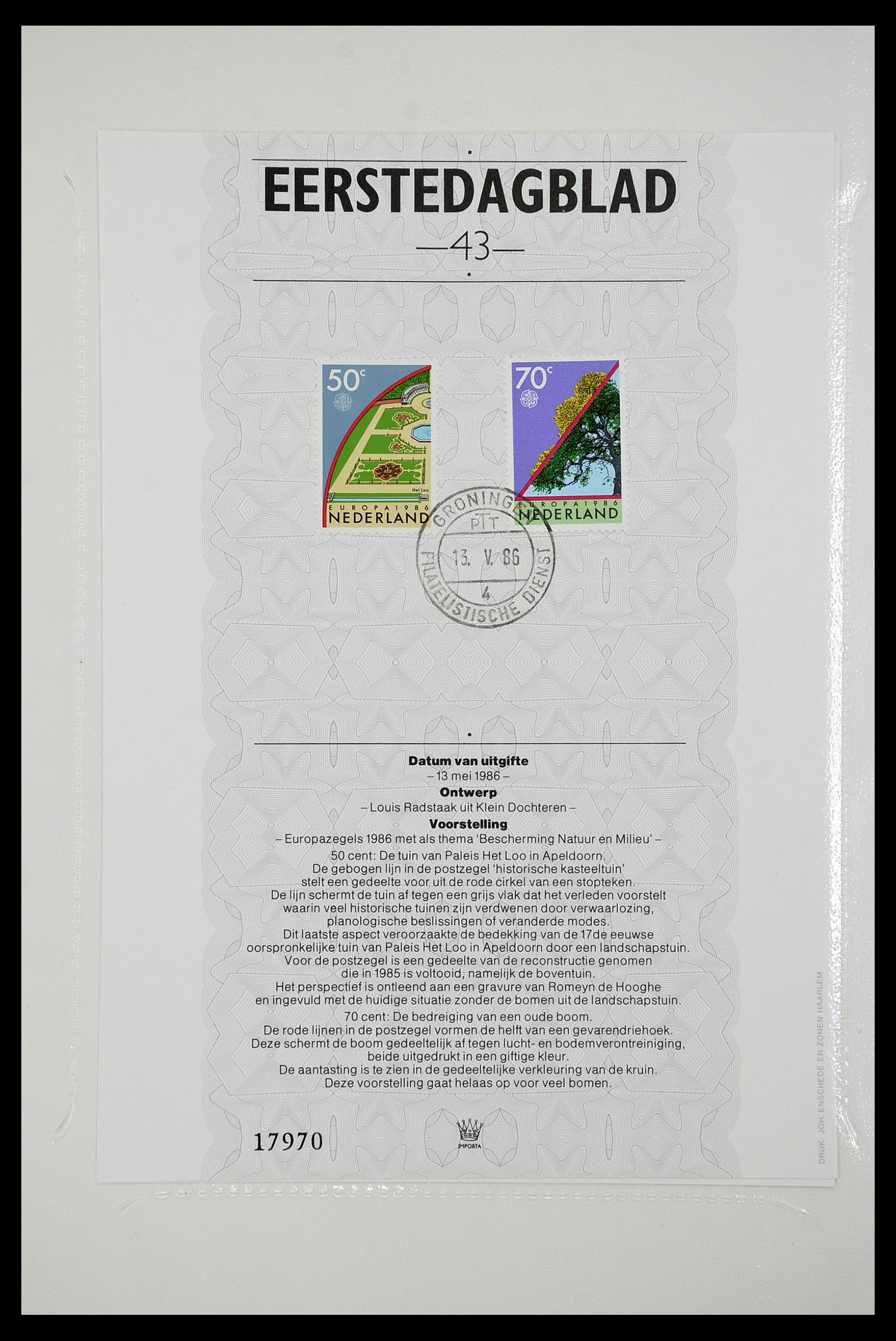 34763 043 - Stamp Collection 34763 Netherlands first day sheets 1981-2009!