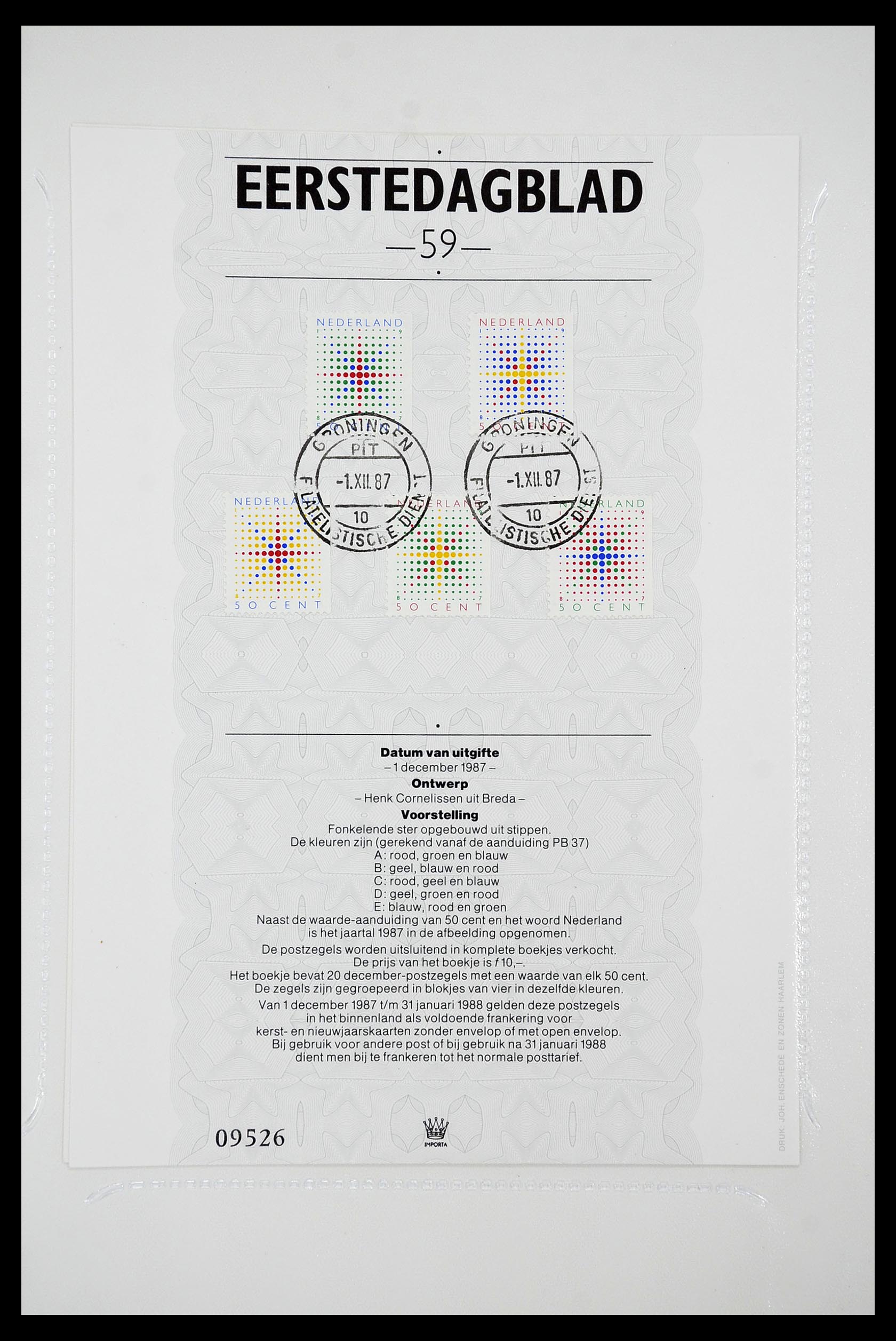 34763 058 - Postzegelverzameling 34763 Nederland eerstedagbladen 1981-2009!