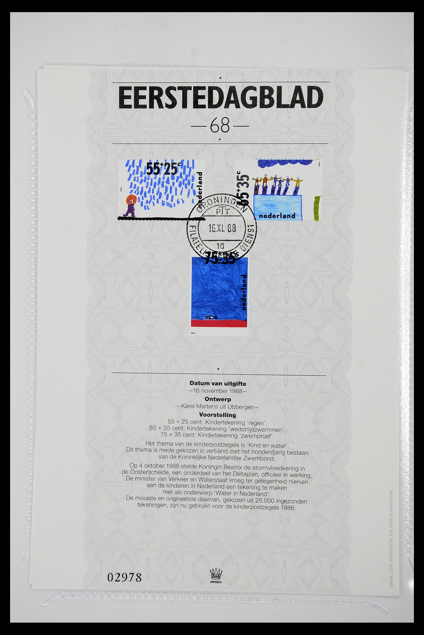 34763 067 - Stamp Collection 34763 Netherlands first day sheets 1981-2009!