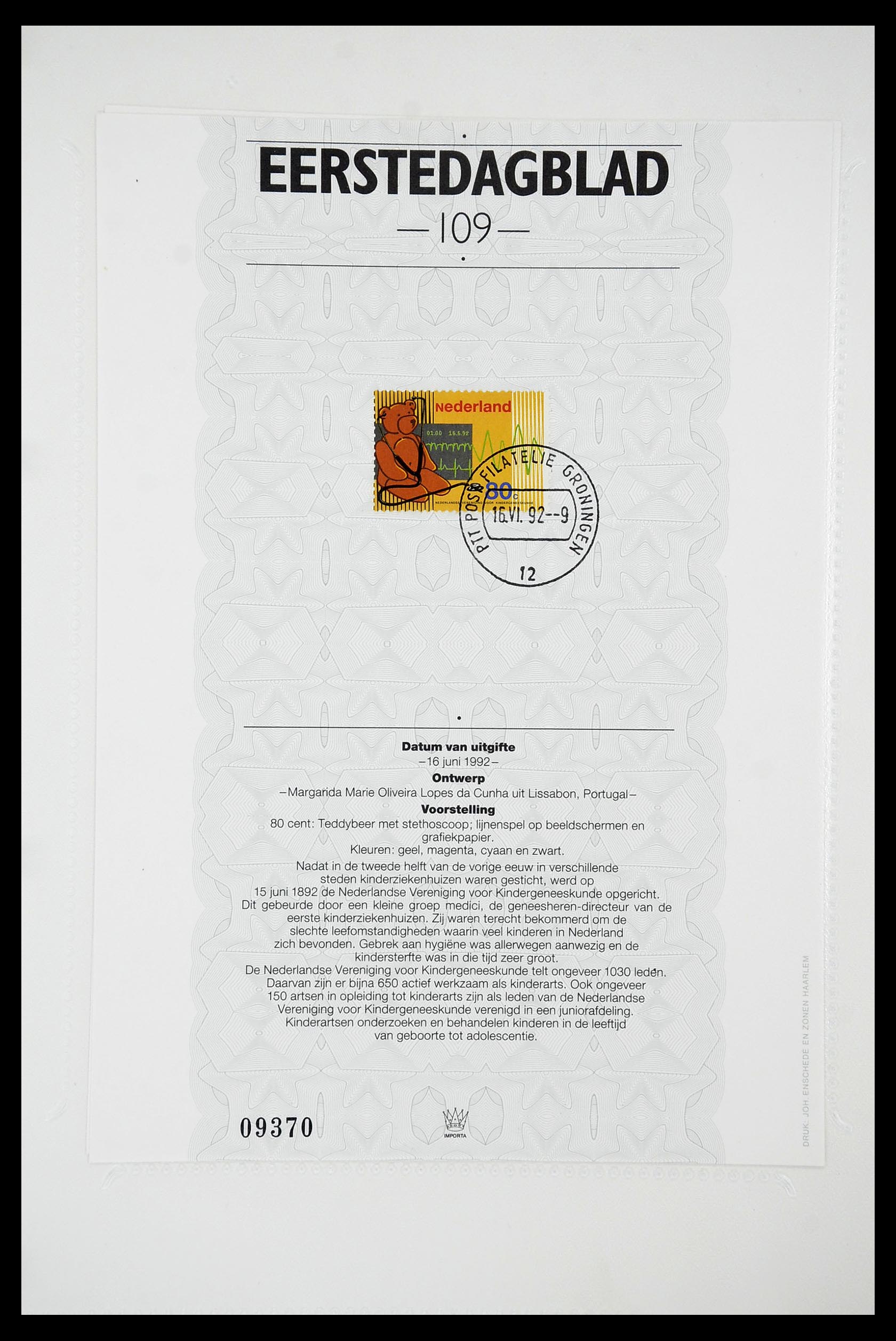 34763 108 - Postzegelverzameling 34763 Nederland eerstedagbladen 1981-2009!