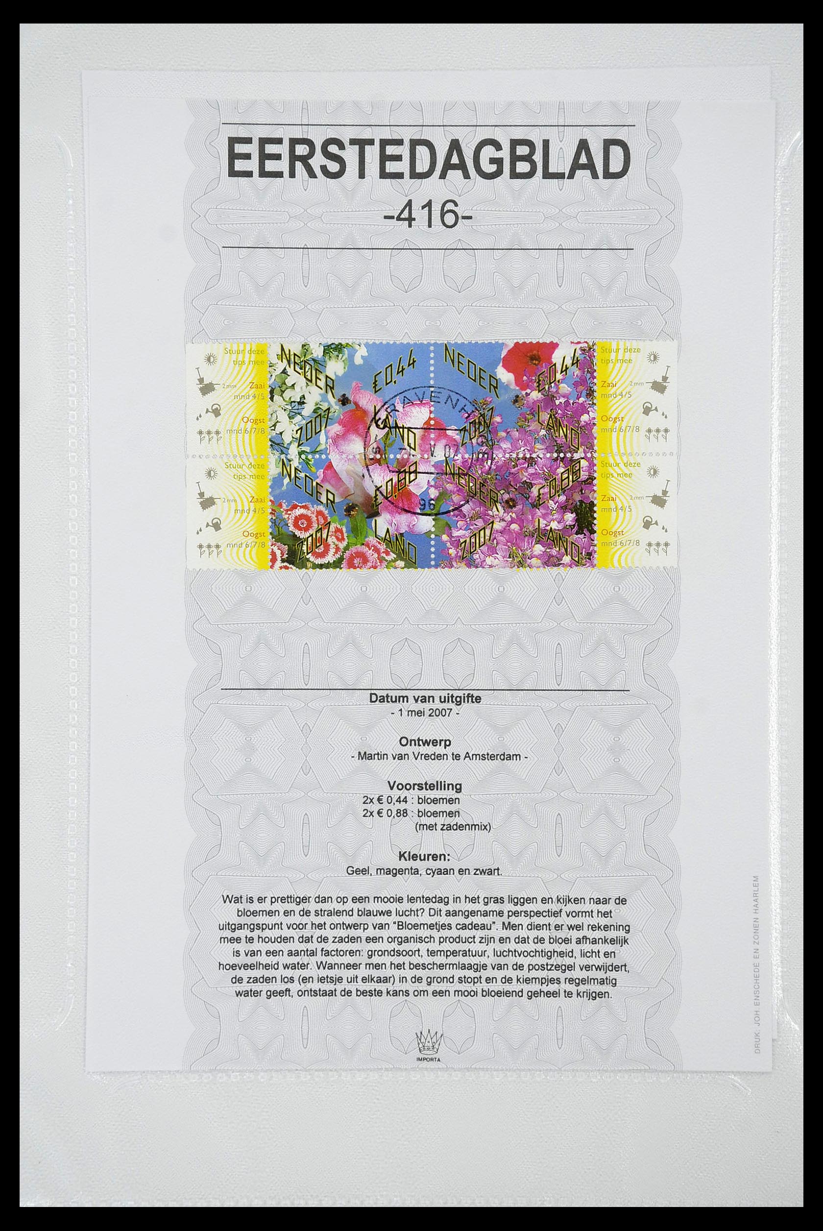 34763 411 - Postzegelverzameling 34763 Nederland eerstedagbladen 1981-2009!