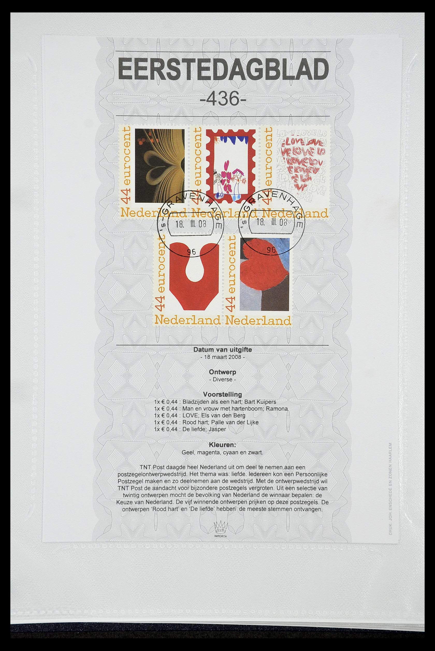 34763 430 - Postzegelverzameling 34763 Nederland eerstedagbladen 1981-2009!