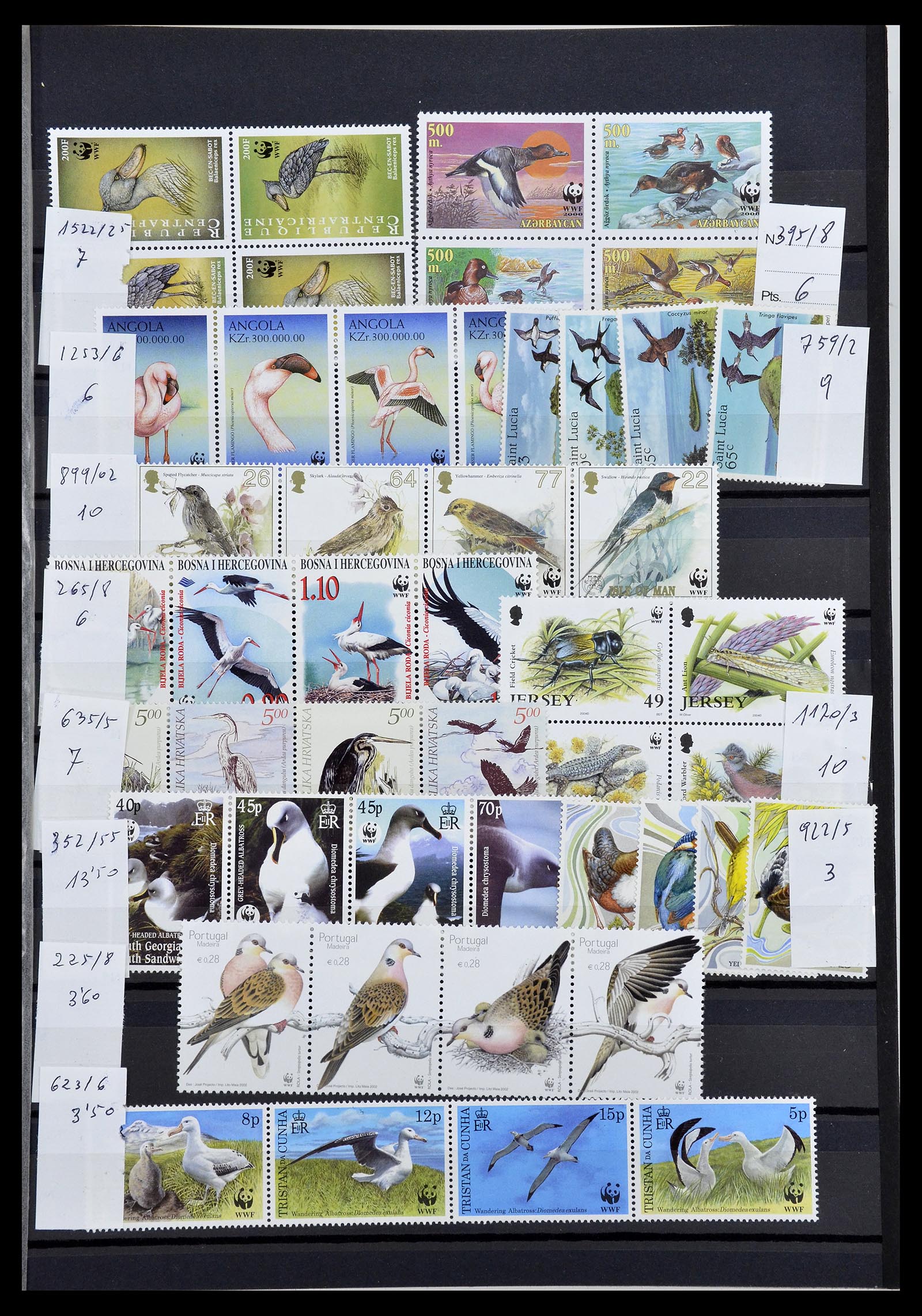 34764 003 - Stamp Collection 34764 Birds 1950-2017!