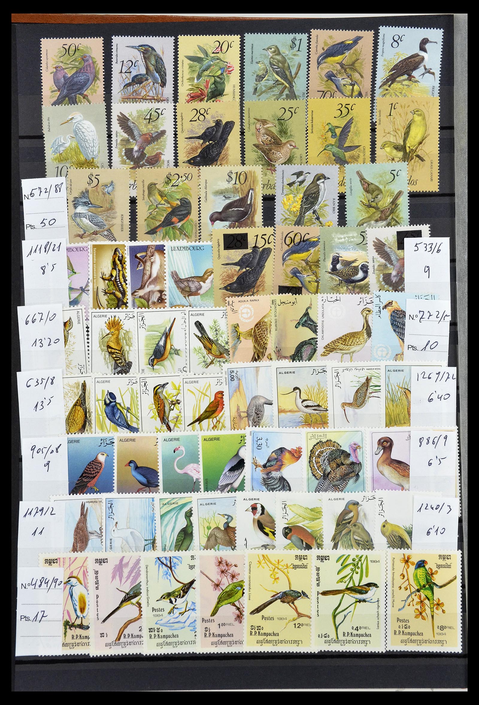 34764 012 - Stamp Collection 34764 Birds 1950-2017!