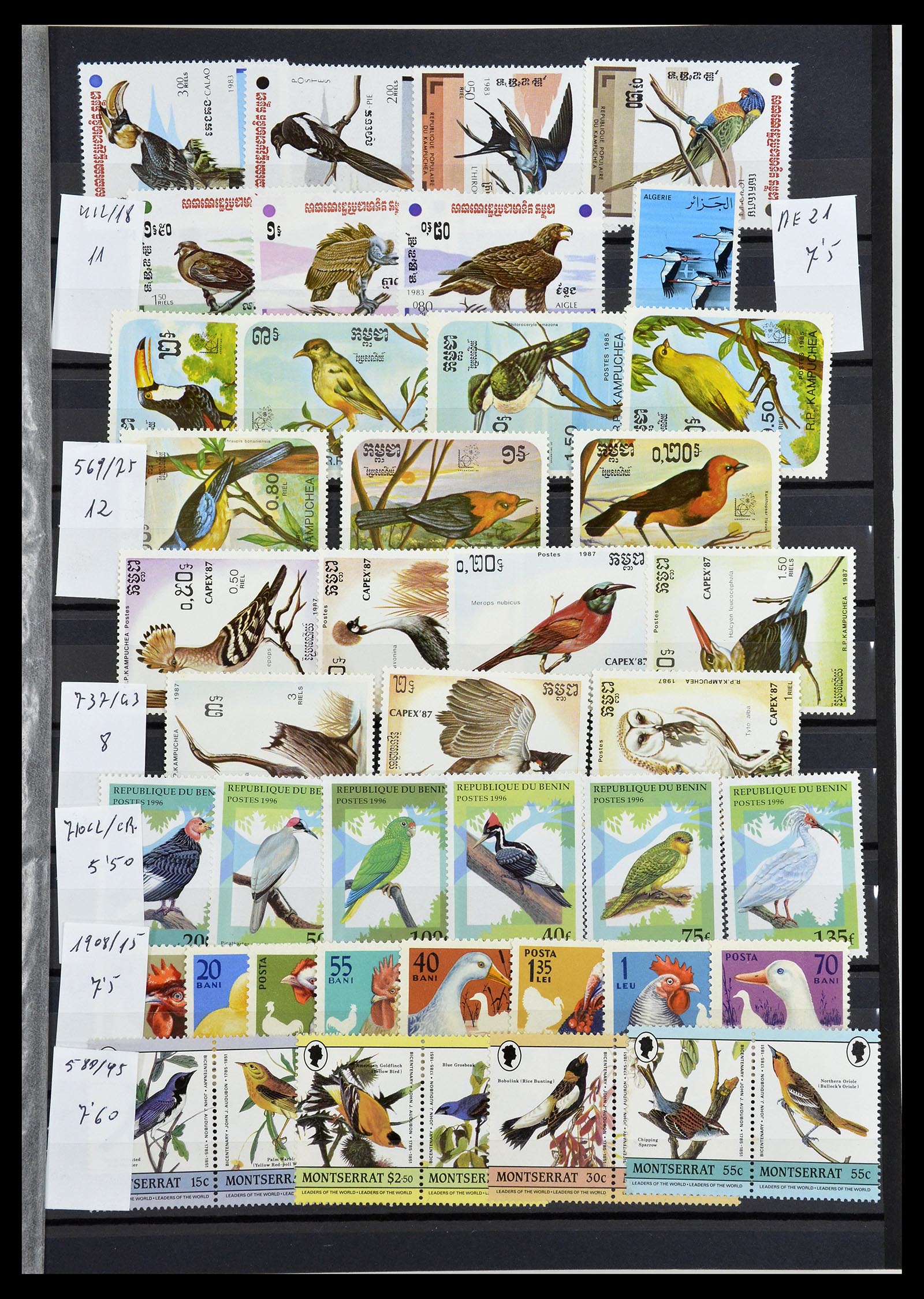 34764 013 - Stamp Collection 34764 Birds 1950-2017!