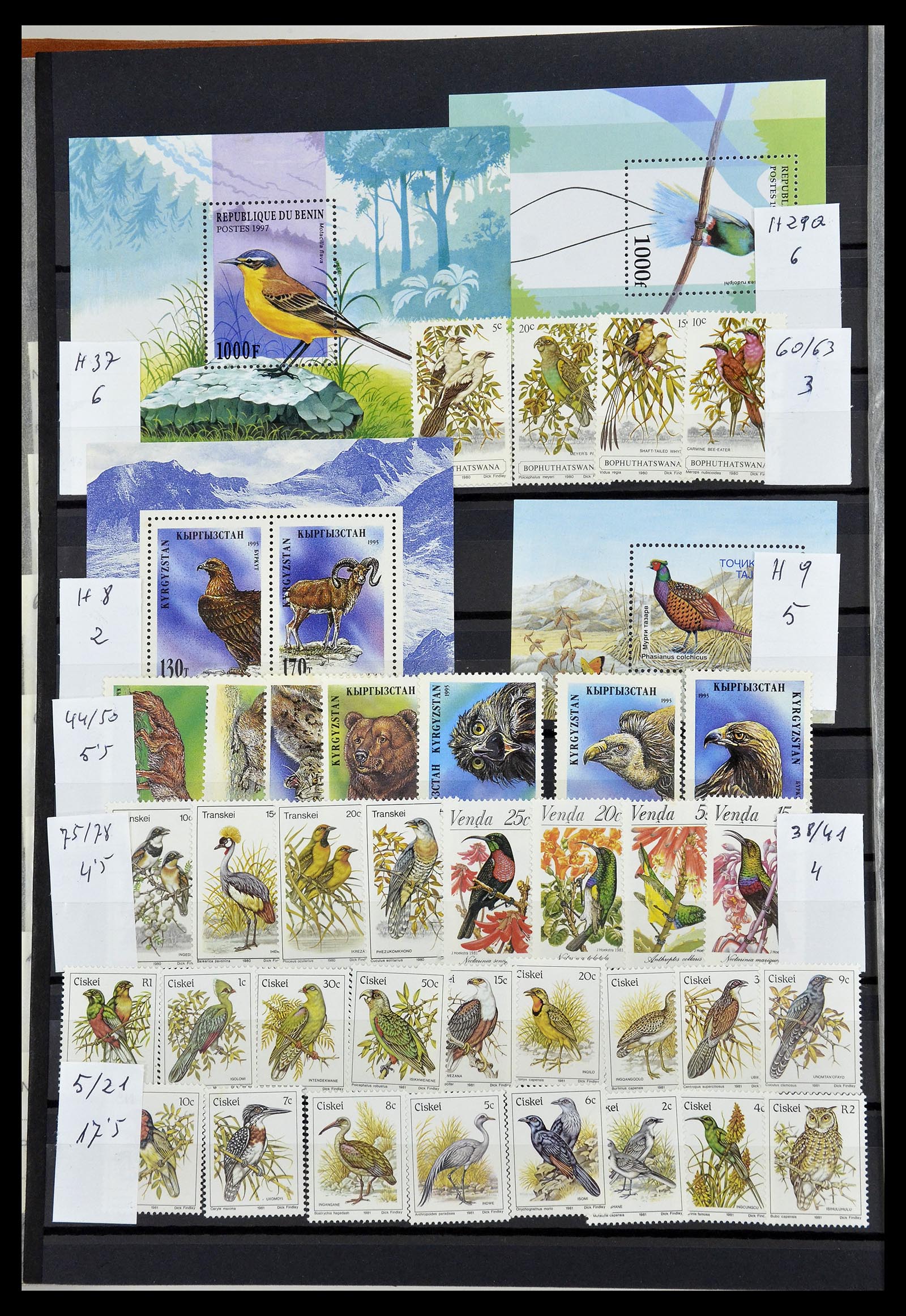 34764 014 - Stamp Collection 34764 Birds 1950-2017!
