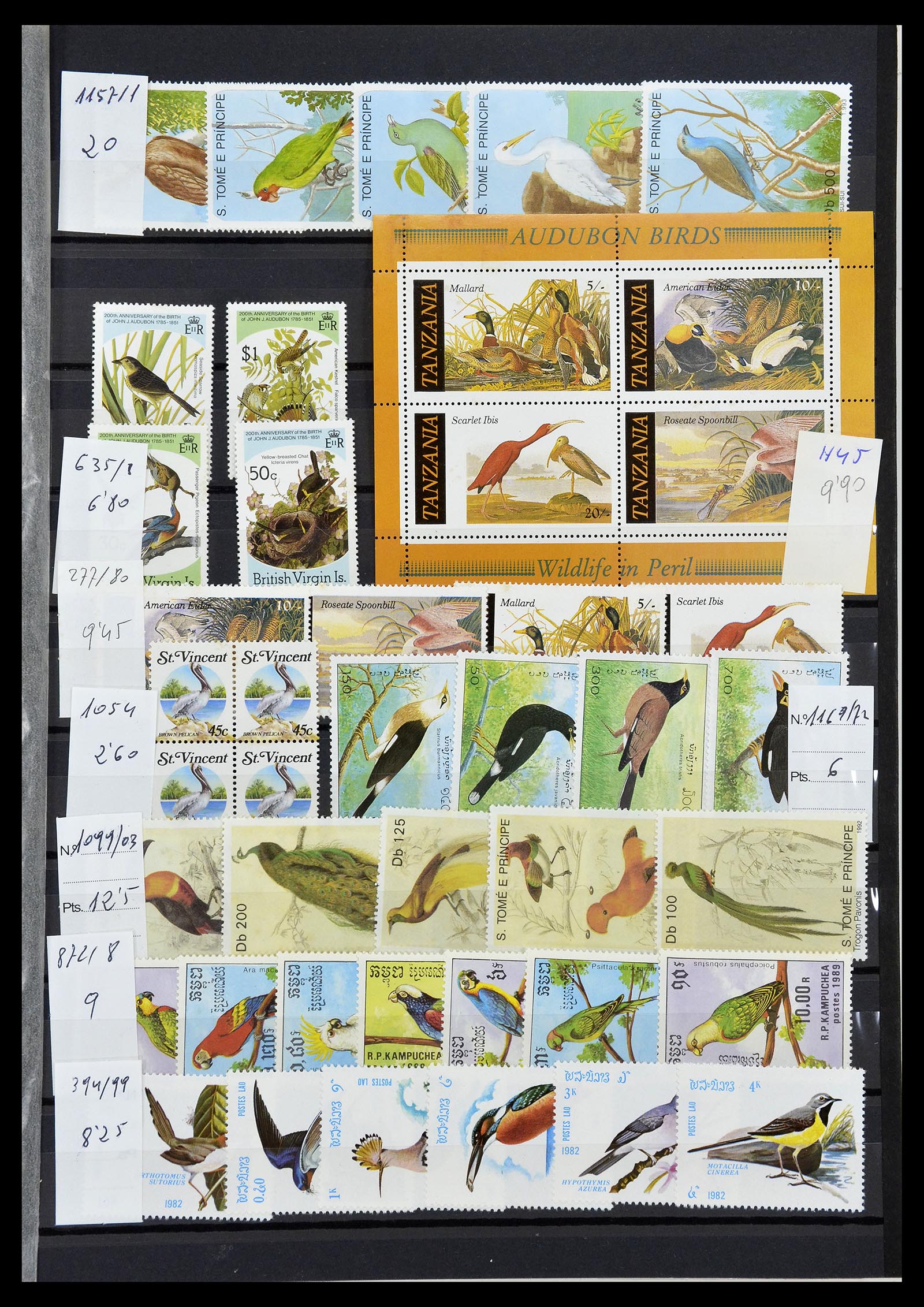 34764 017 - Postzegelverzameling 34764 Vogels 1950-2017!