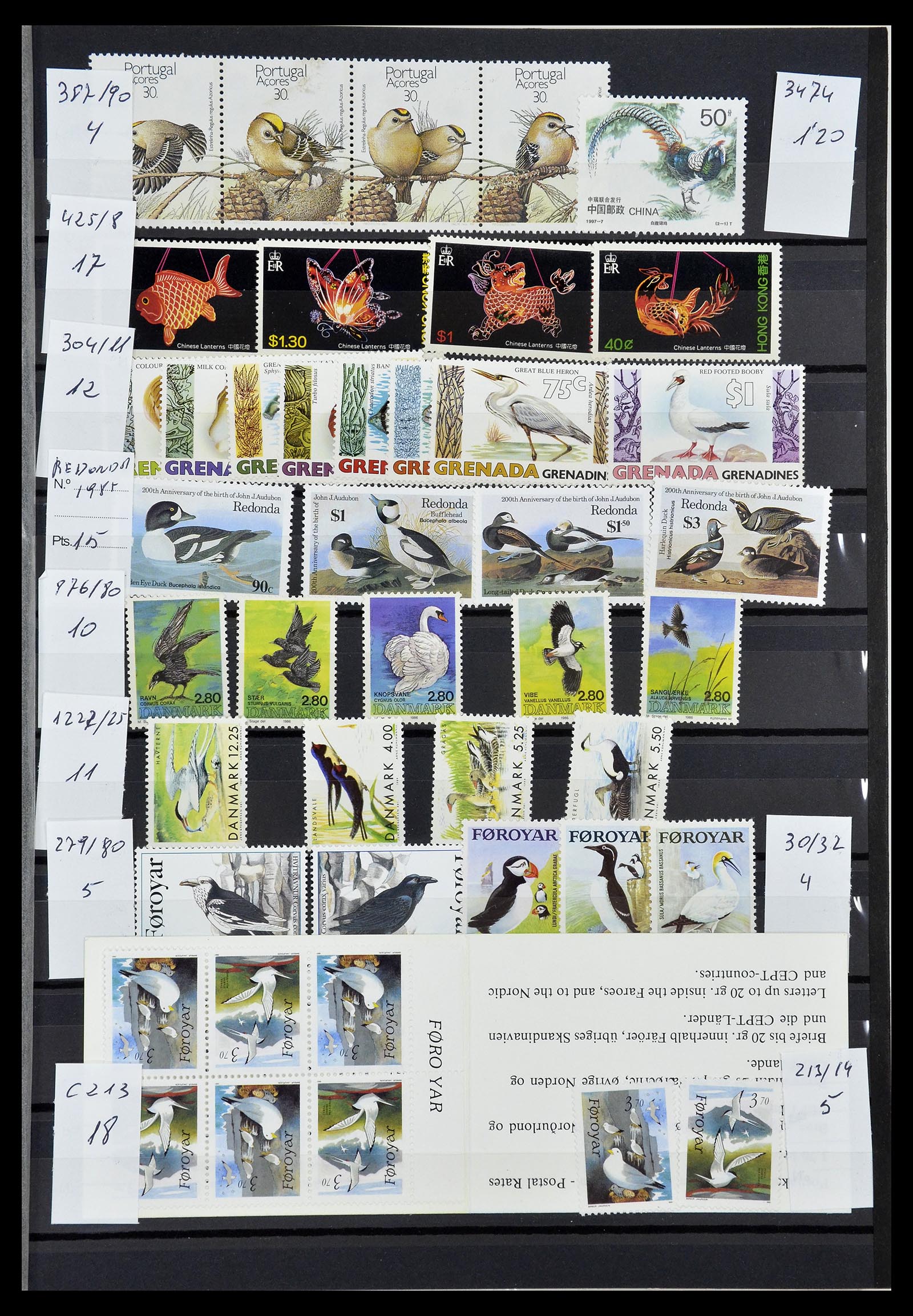 34764 020 - Stamp Collection 34764 Birds 1950-2017!
