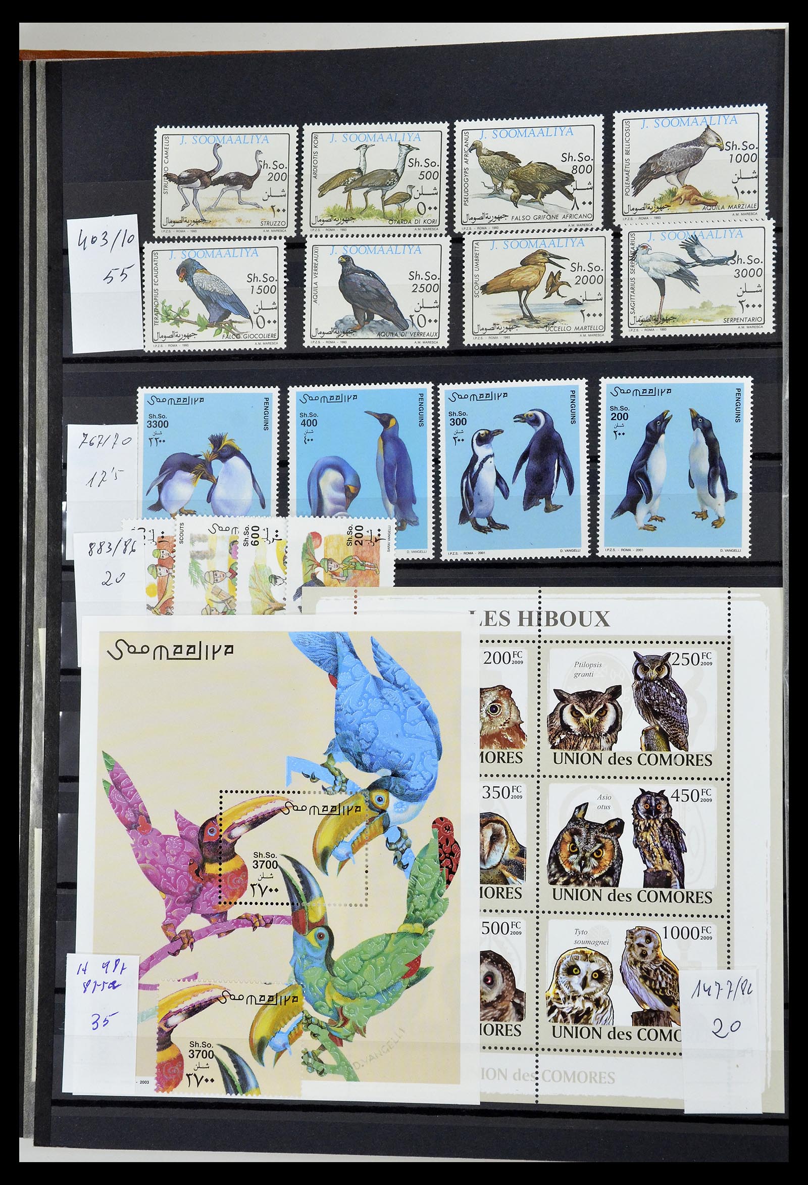 34764 024 - Stamp Collection 34764 Birds 1950-2017!