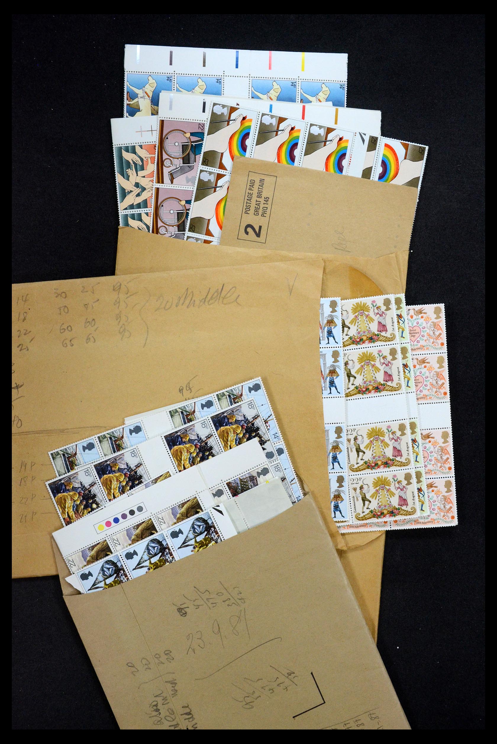 34772 024 - Postzegelverzameling 34772 Engeland 1971-1988.
