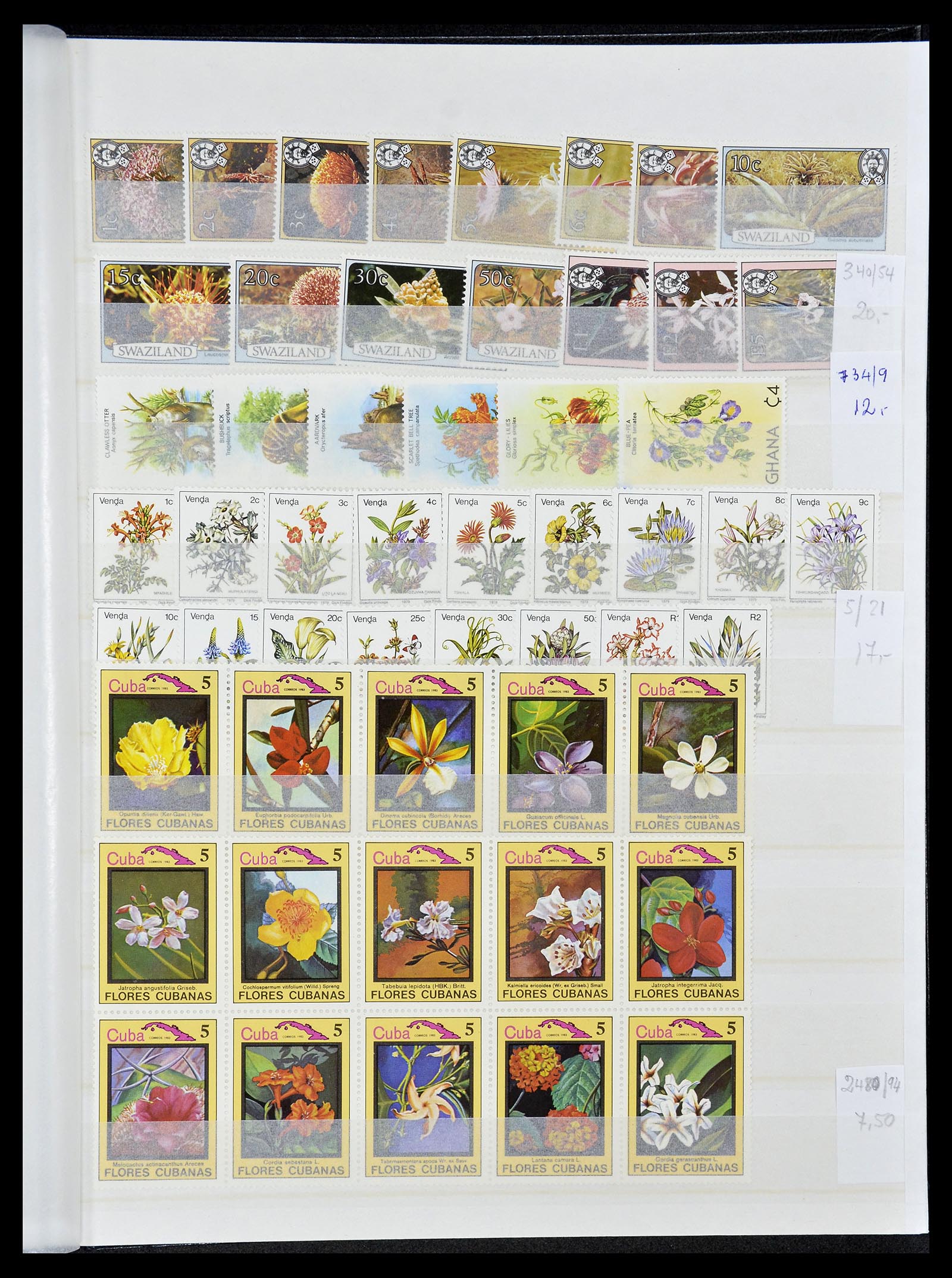 34777 011 - Postzegelverzameling 34777 Orchideeën 1946-2013.