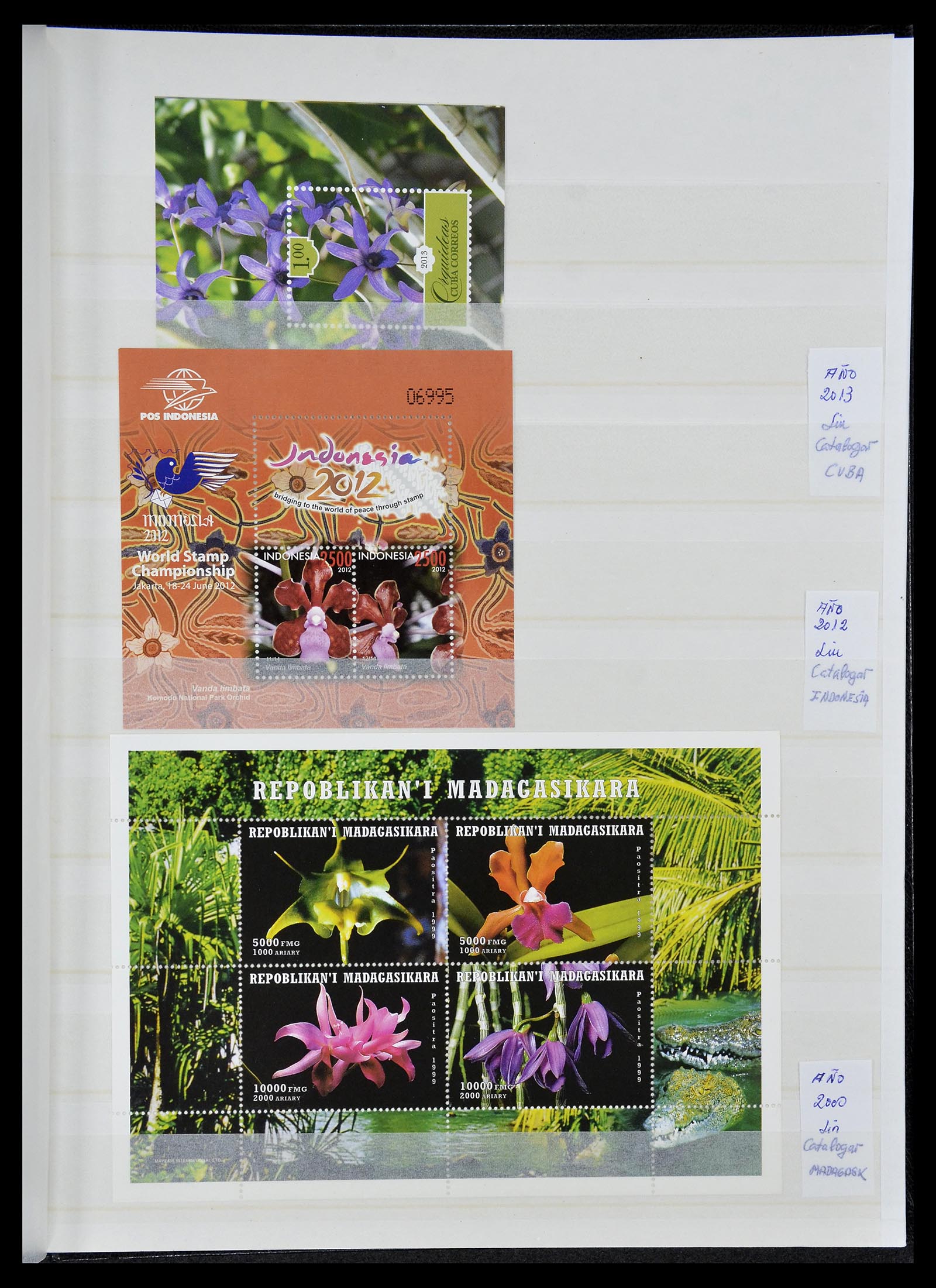 34777 017 - Stamp Collection 34777 Orchids 1946-2013.