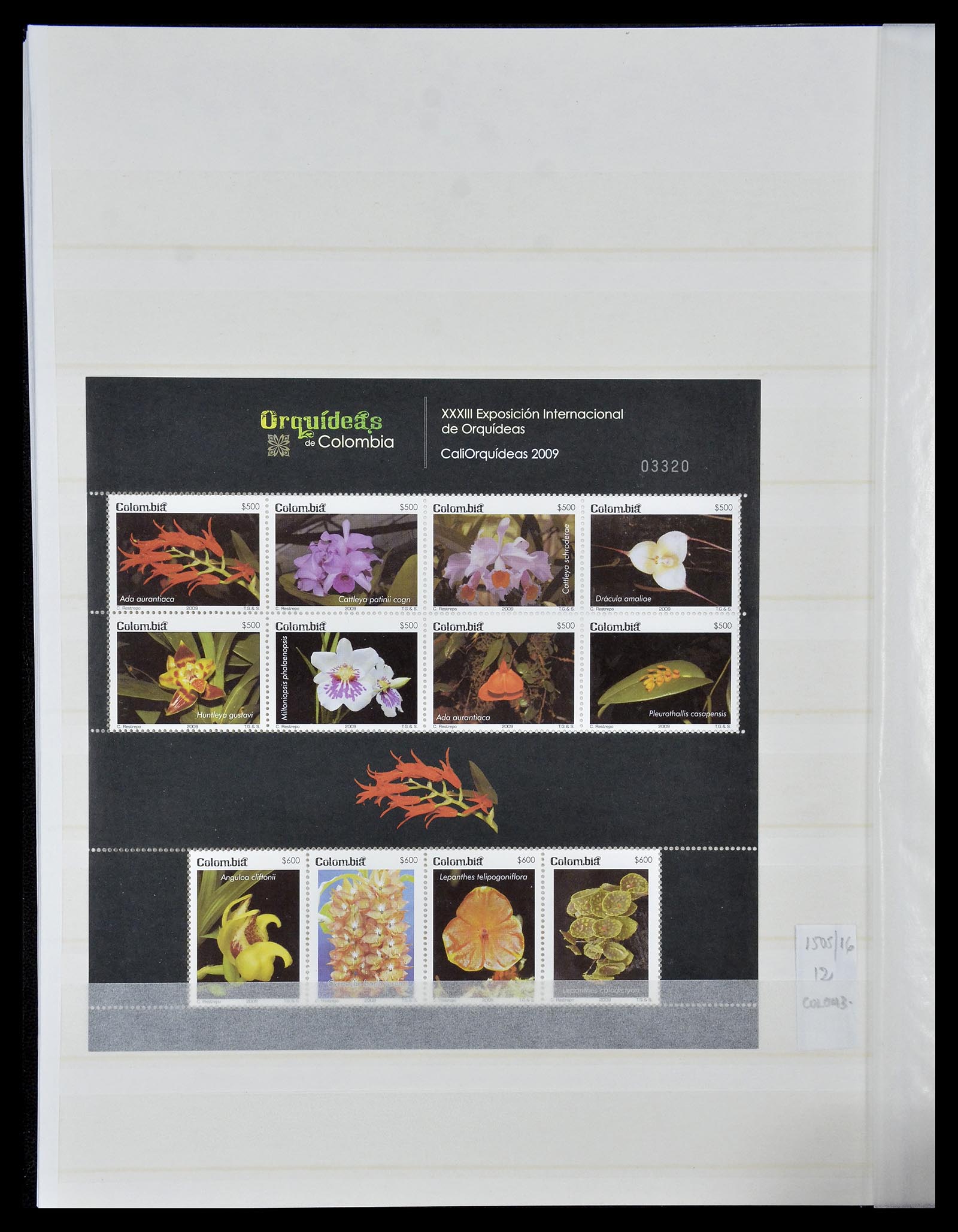 34777 018 - Postzegelverzameling 34777 Orchideeën 1946-2013.