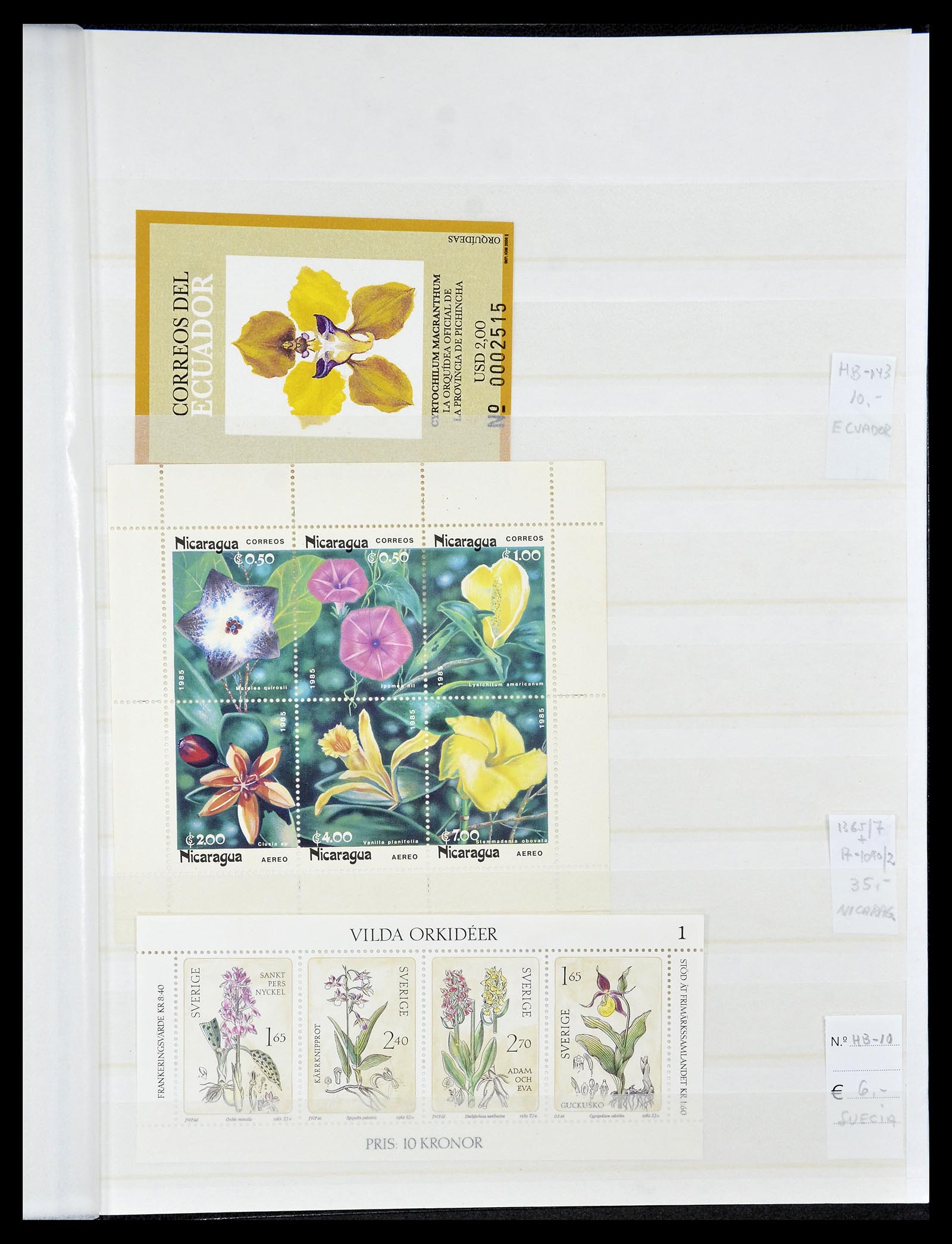 34777 019 - Stamp Collection 34777 Orchids 1946-2013.