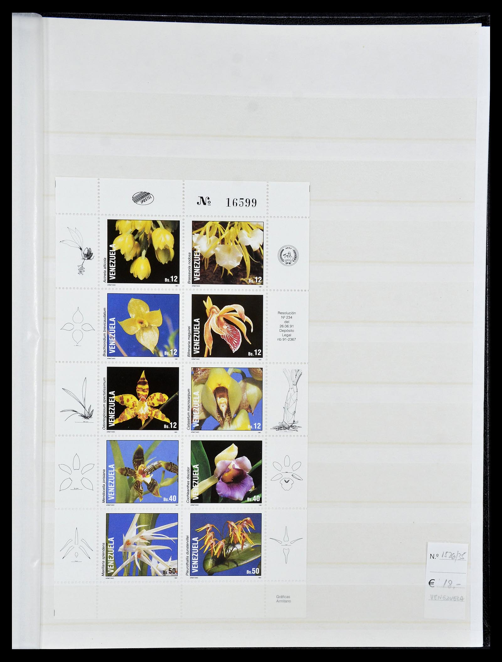 34777 021 - Postzegelverzameling 34777 Orchideeën 1946-2013.