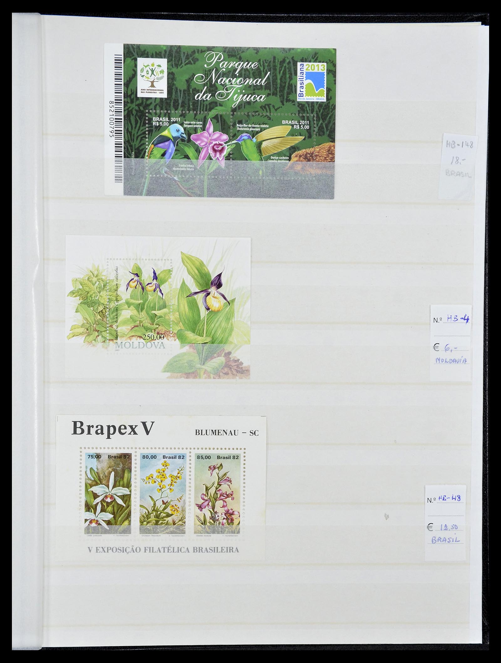 34777 022 - Postzegelverzameling 34777 Orchideeën 1946-2013.