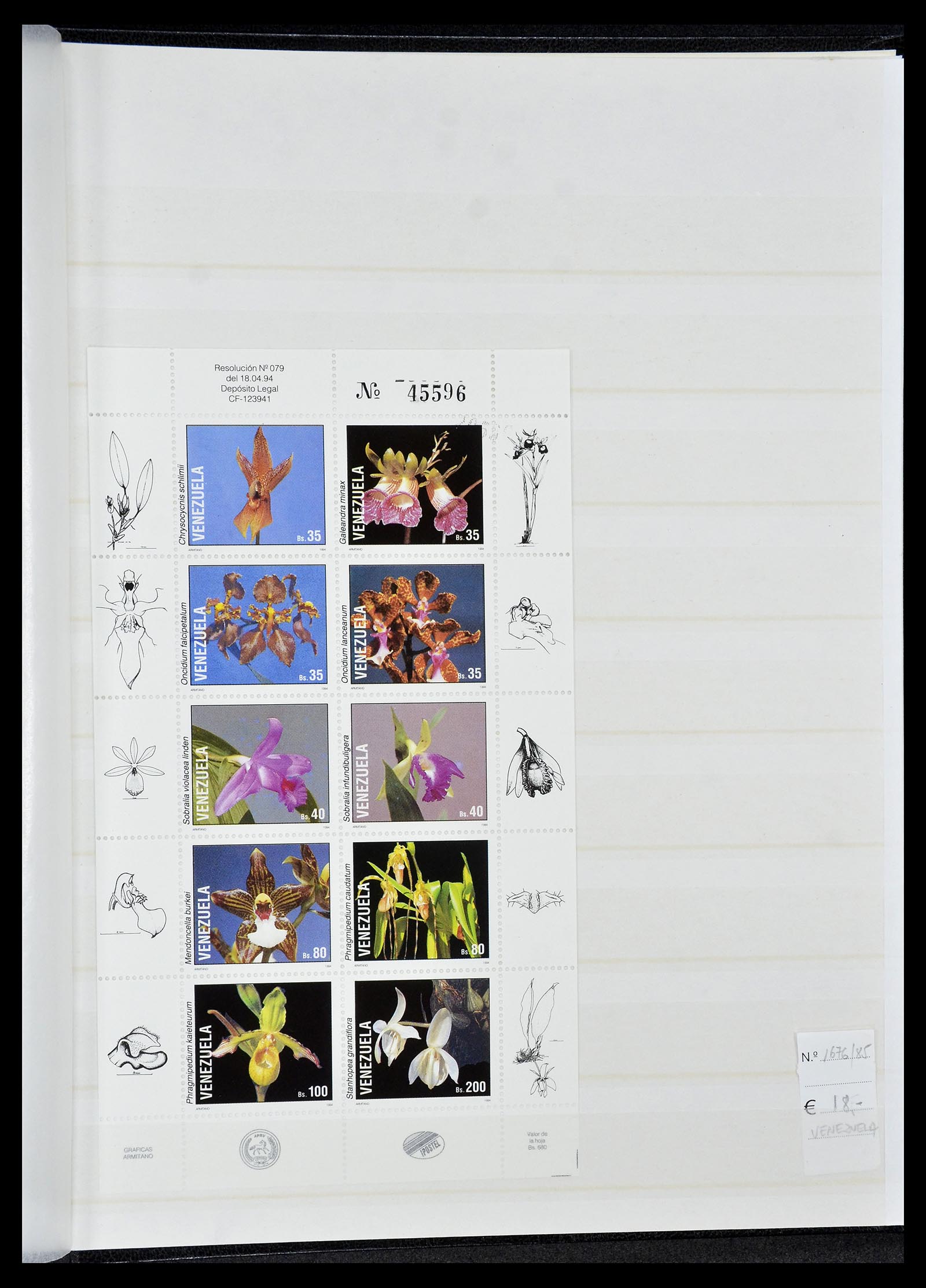 34777 027 - Postzegelverzameling 34777 Orchideeën 1946-2013.