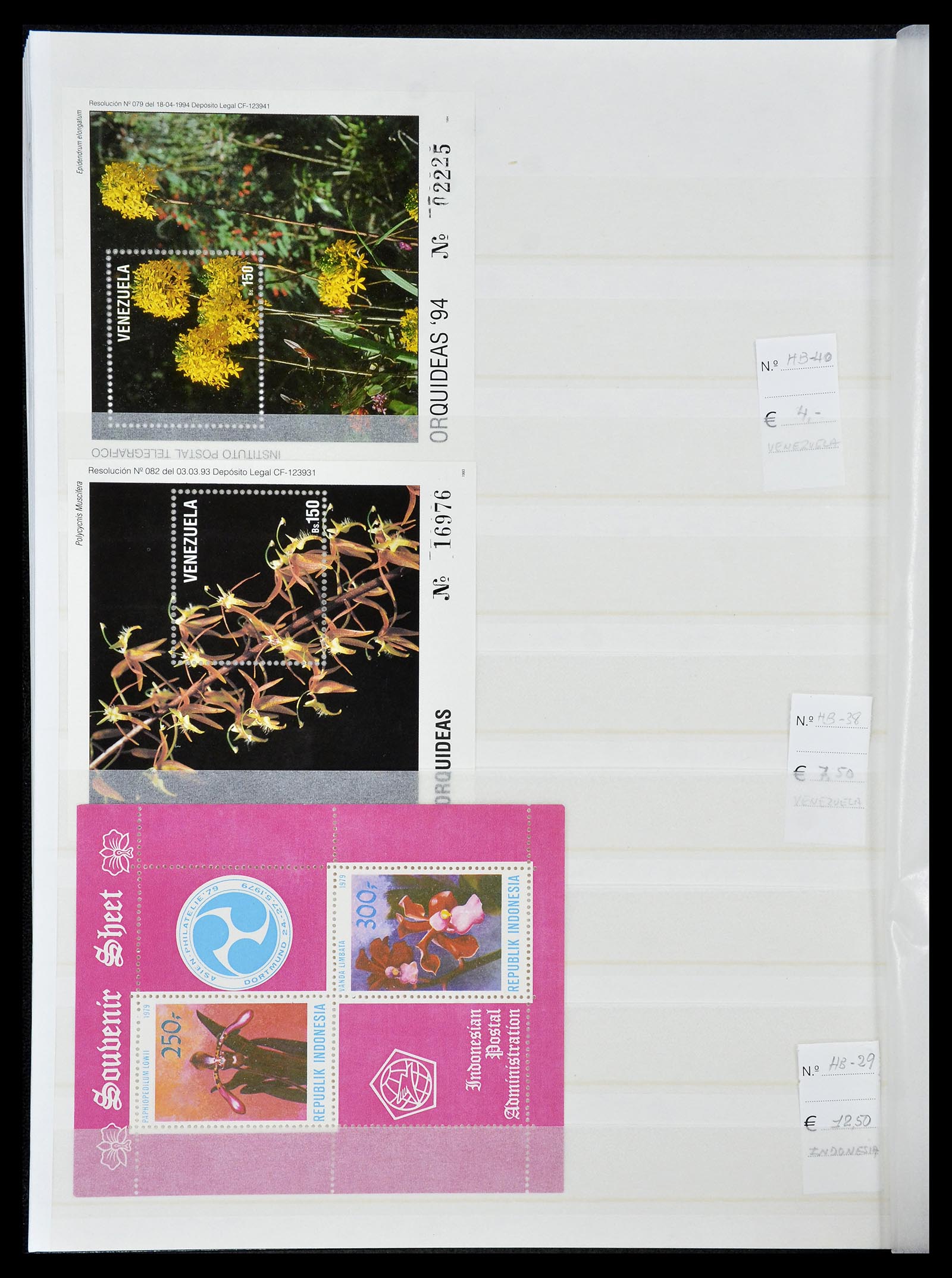 34777 028 - Postzegelverzameling 34777 Orchideeën 1946-2013.