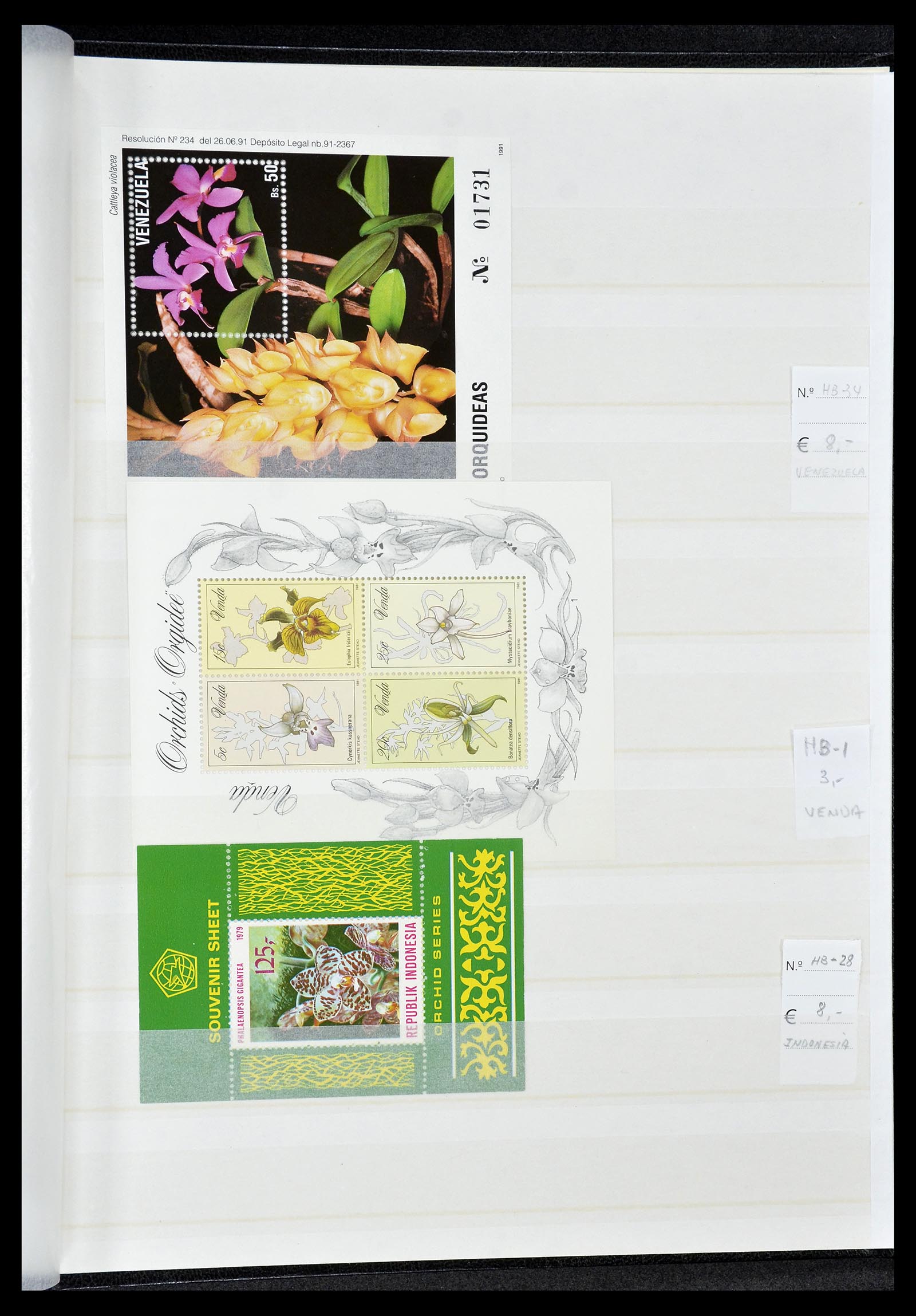 34777 029 - Postzegelverzameling 34777 Orchideeën 1946-2013.