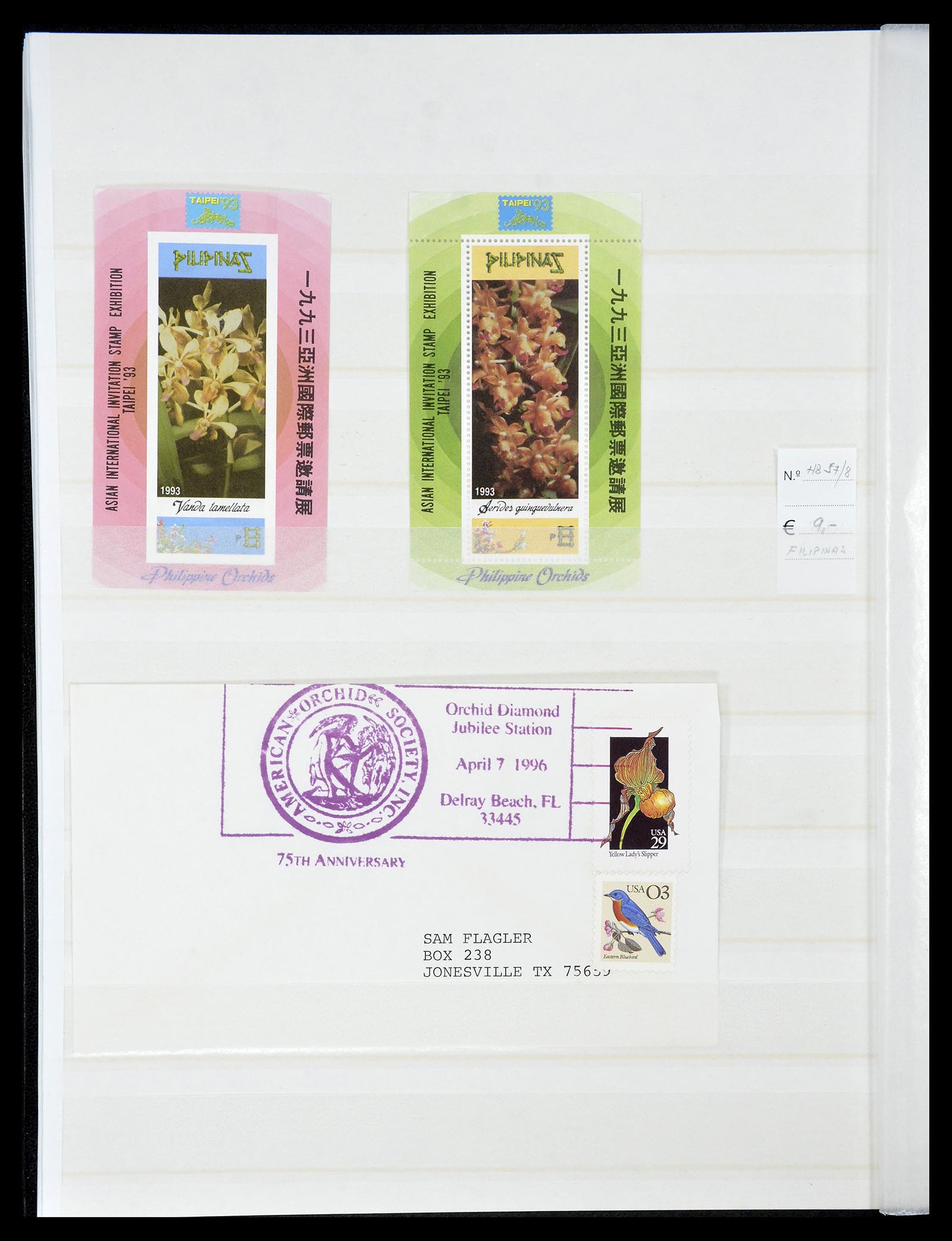 34777 030 - Postzegelverzameling 34777 Orchideeën 1946-2013.