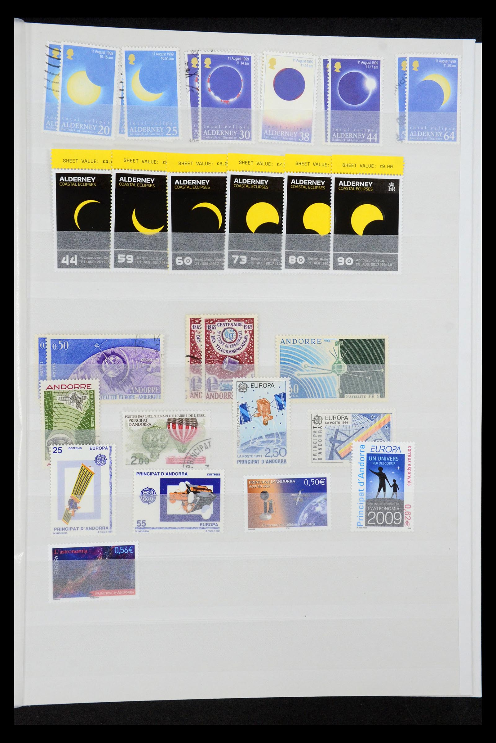 34782 005 - Stamp Collection 34782 Motif space travel, astrology, astronomy 1960-201