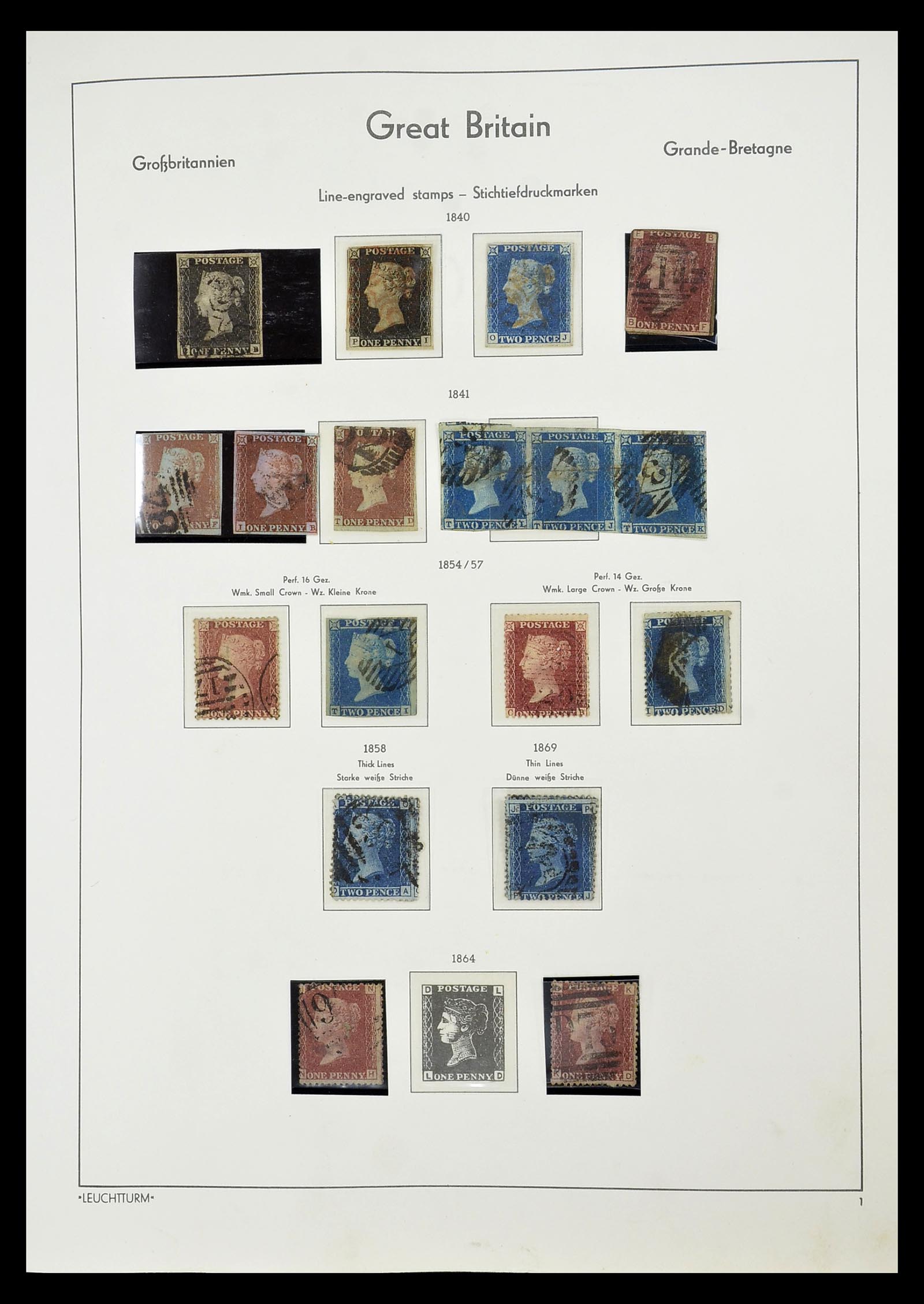 34784 002 - Stamp Collection 34784 Great Britain 1840-1950.