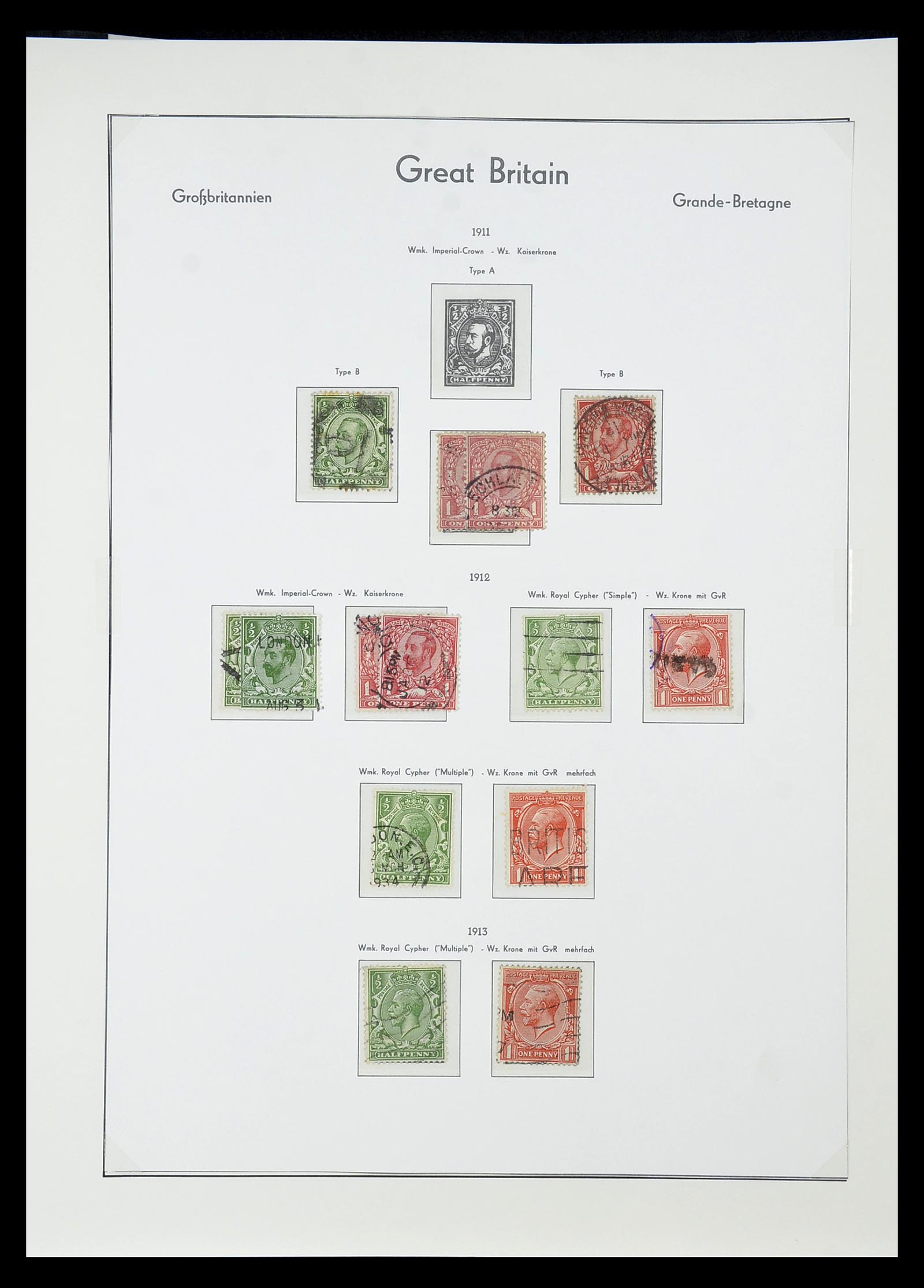 34784 068 - Stamp Collection 34784 Great Britain 1840-1950.