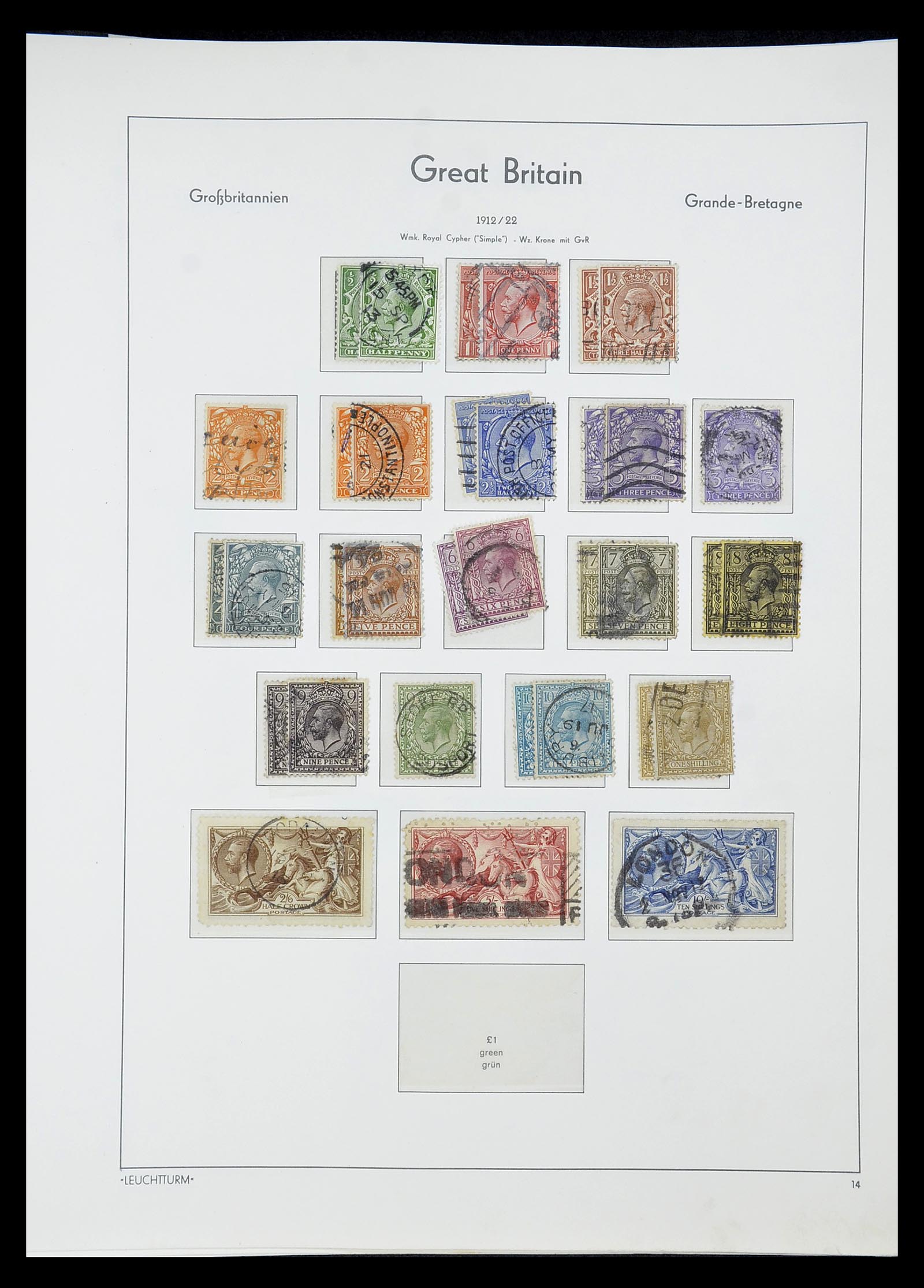 34784 072 - Stamp Collection 34784 Great Britain 1840-1950.