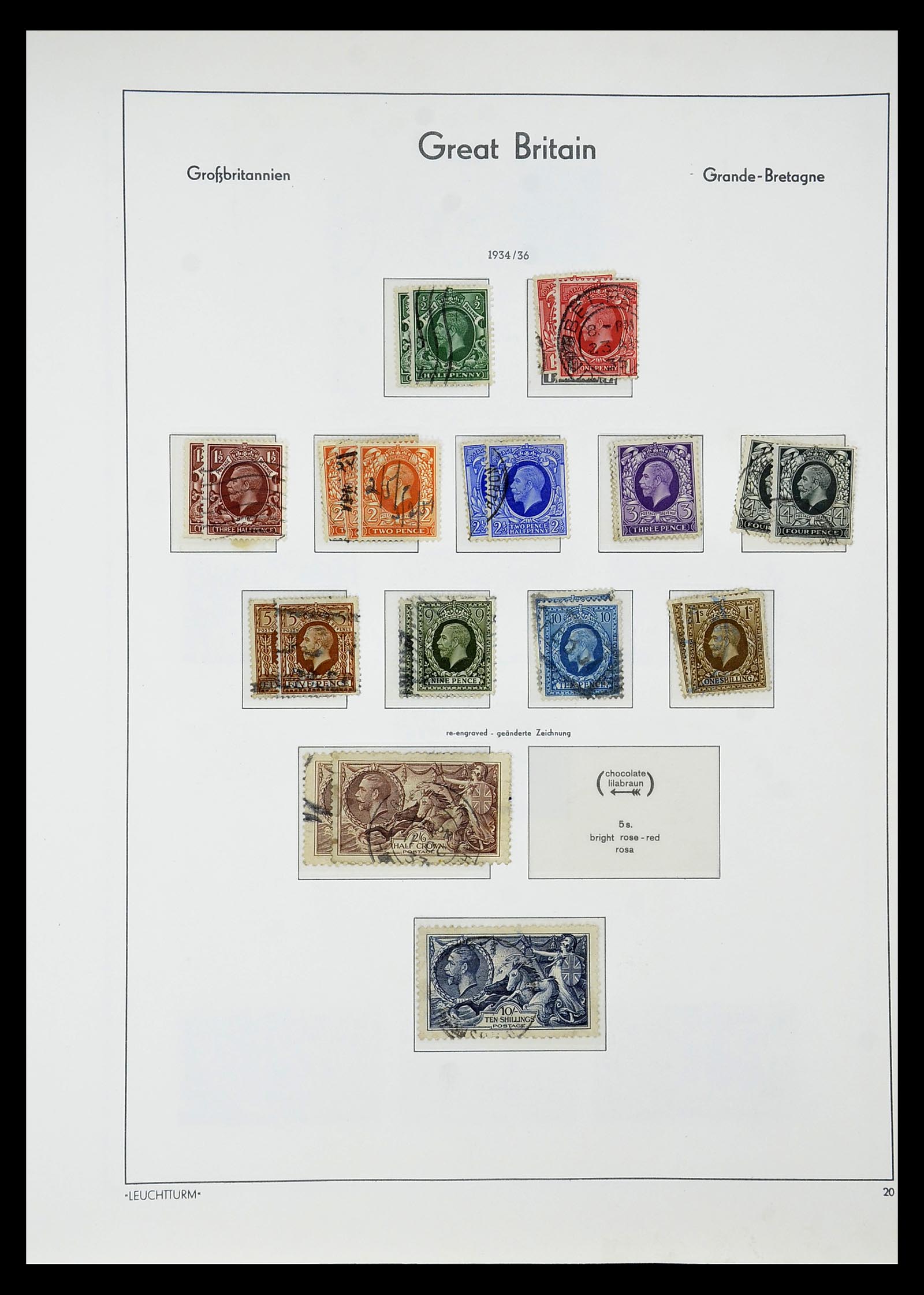 34784 086 - Stamp Collection 34784 Great Britain 1840-1950.