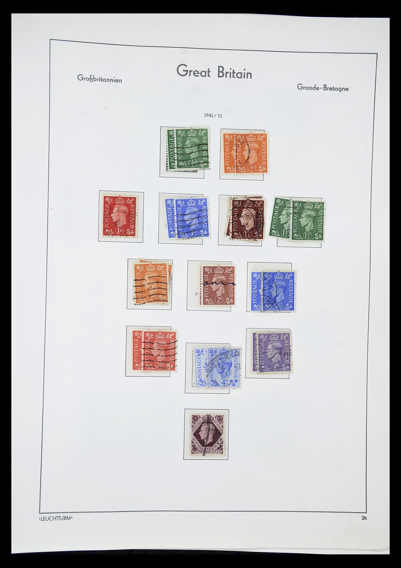 34784 115 - Stamp Collection 34784 Great Britain 1840-1950.