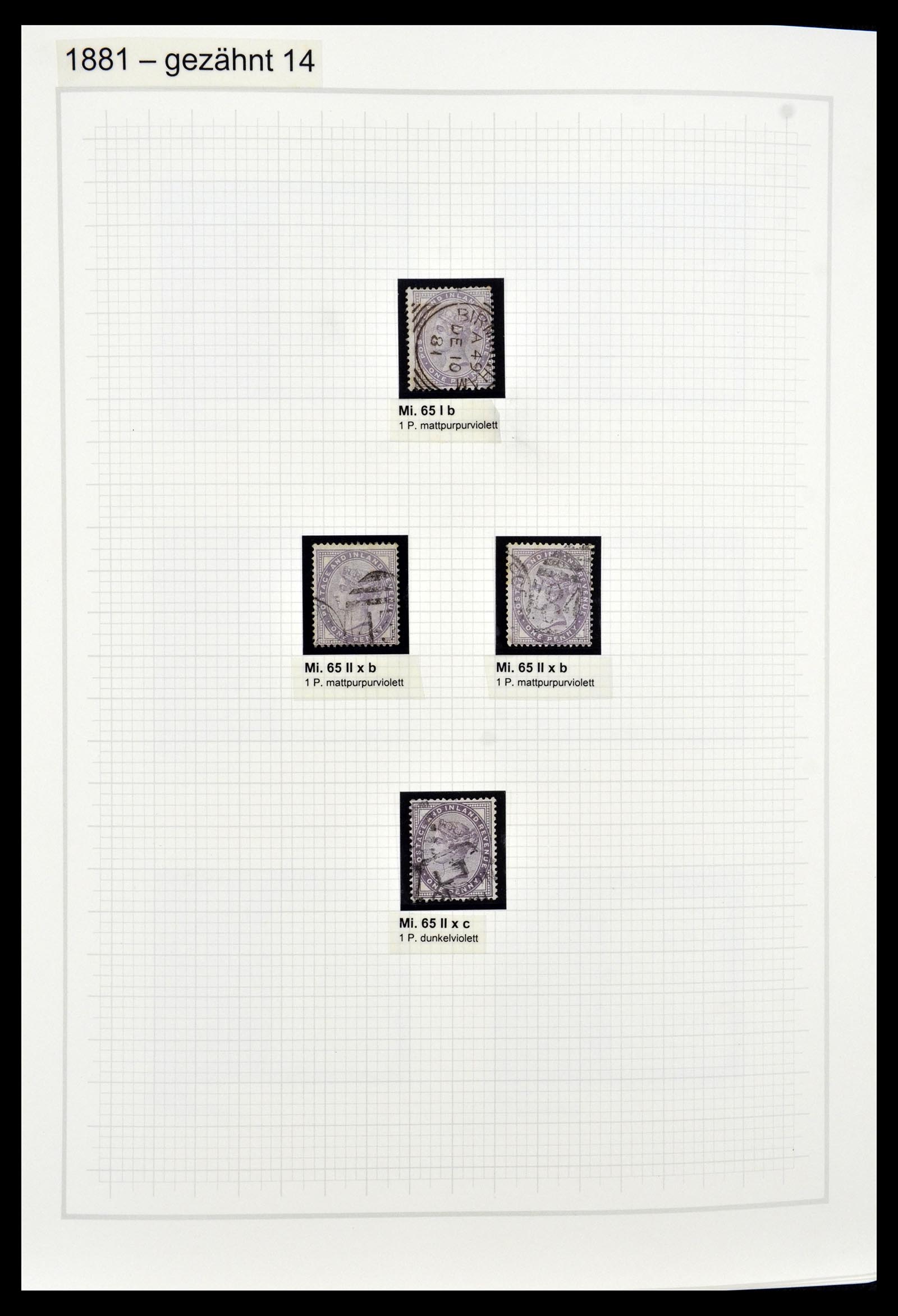 34785 0001 - Postzegelverzameling 34785 Engeland perfins 1890-1960.