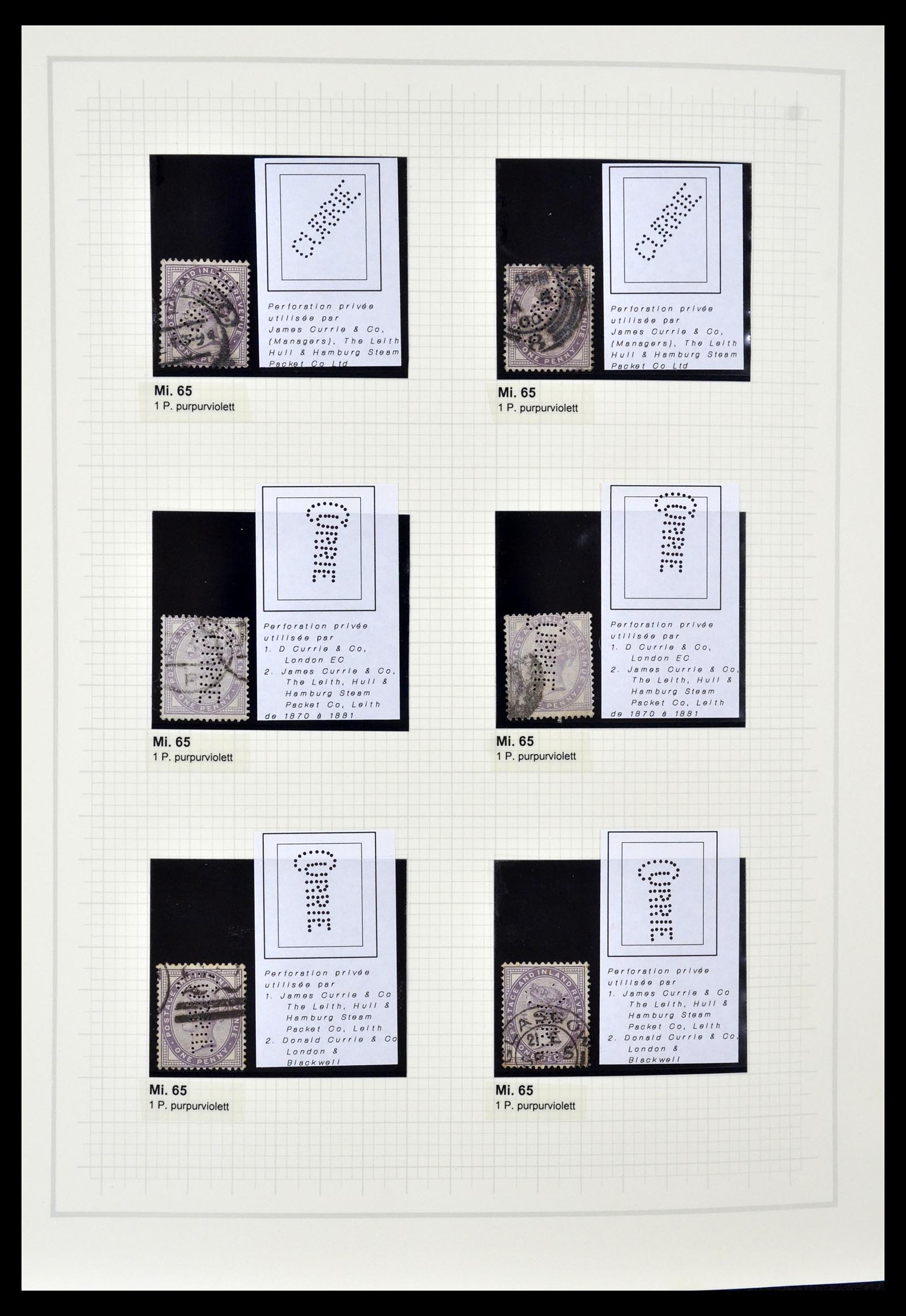 34785 0029 - Postzegelverzameling 34785 Engeland perfins 1890-1960.