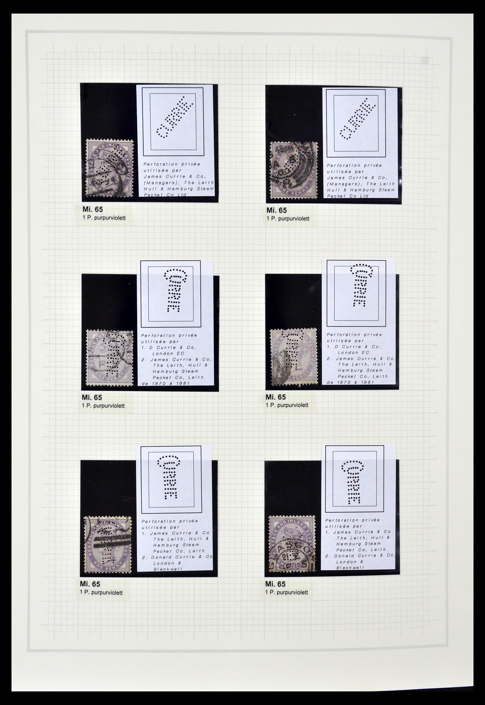 34785 0029 - Stamp Collection 34785 Great Britain perfins 1890-1960.