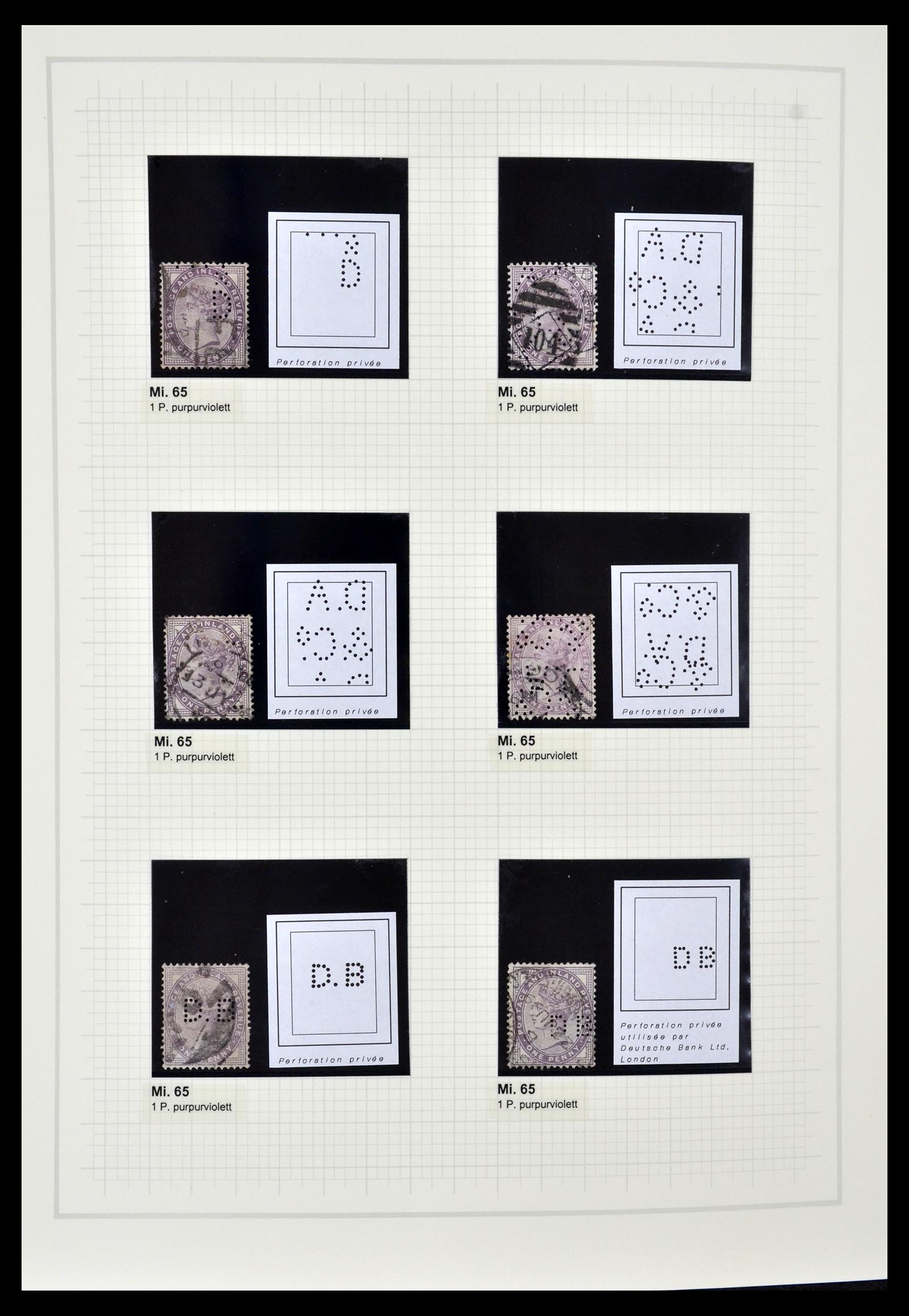 34785 0031 - Stamp Collection 34785 Great Britain perfins 1890-1960.