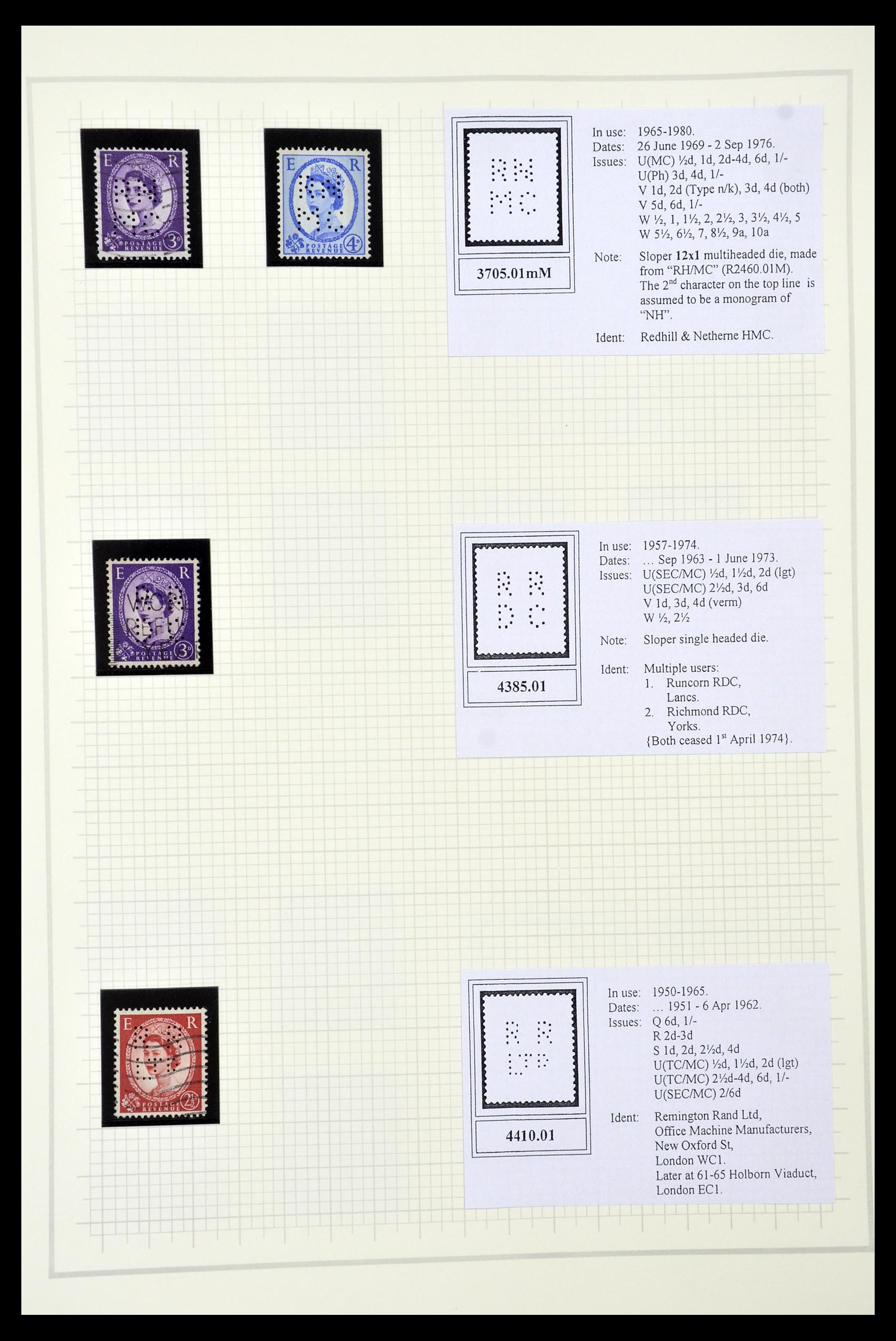 34785 2689 - Stamp Collection 34785 Great Britain perfins 1890-1960.