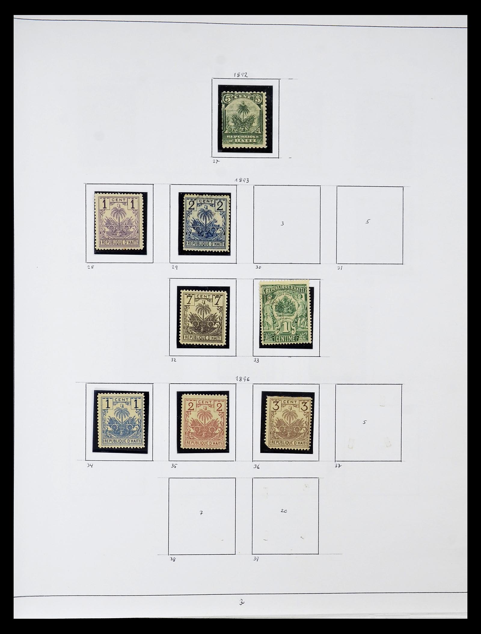 34787 001 - Postzegelverzameling 34787 Haïti 1892-1973.
