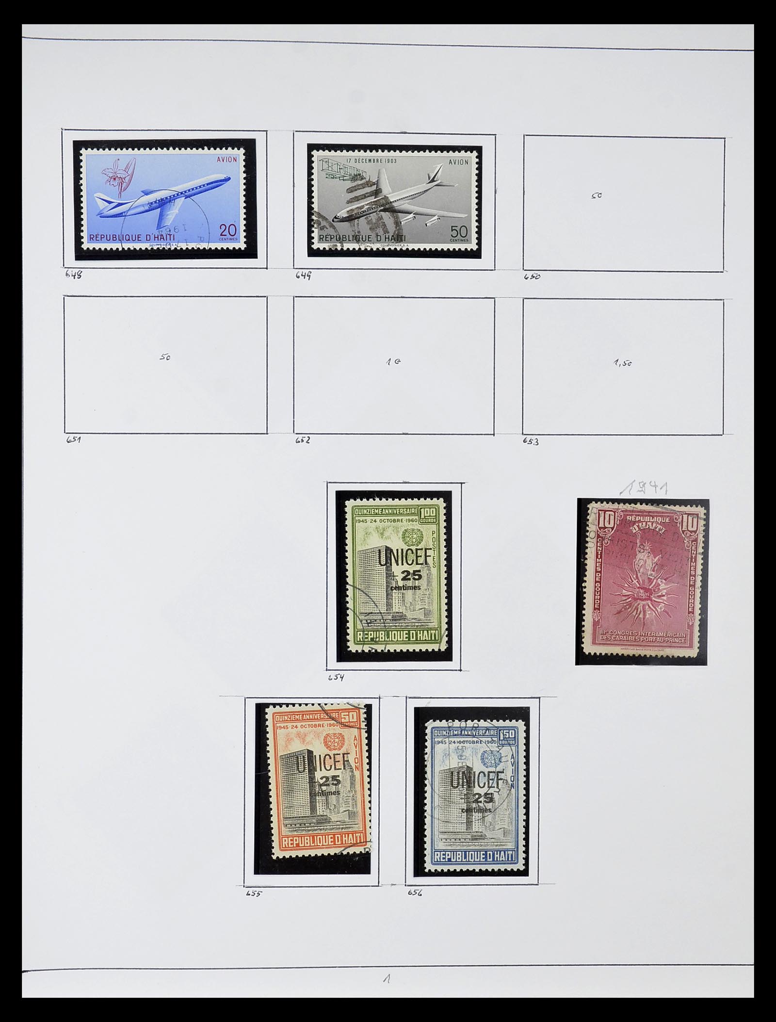 34787 005 - Stamp Collection 34787 Haiti 1892-1973.