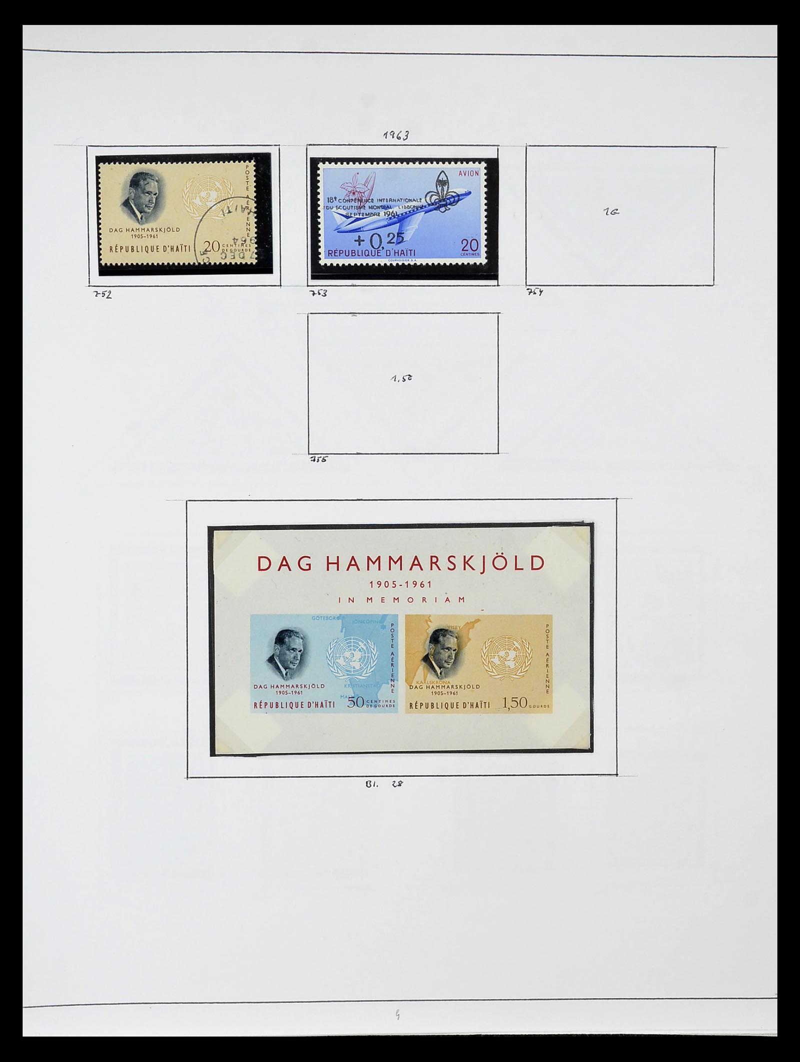34787 012 - Postzegelverzameling 34787 Haïti 1892-1973.